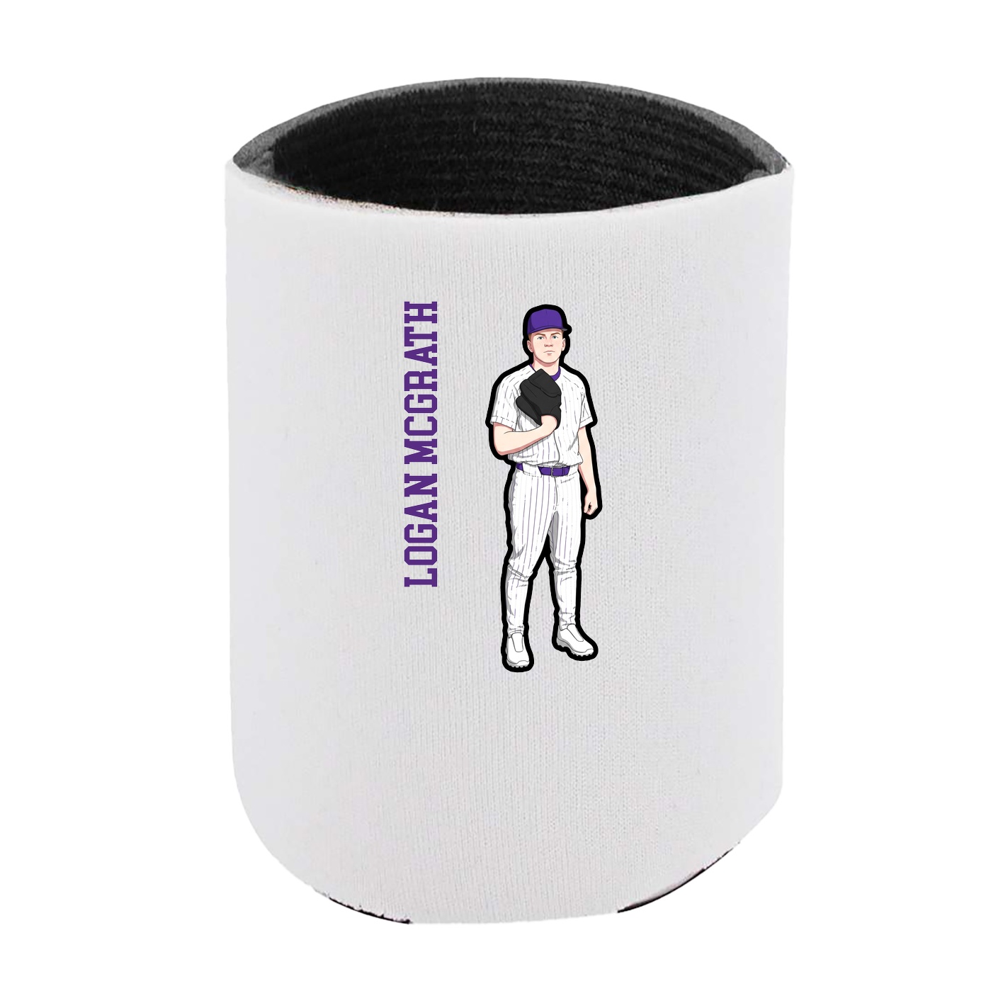 Can Holder — Name Vertical in White