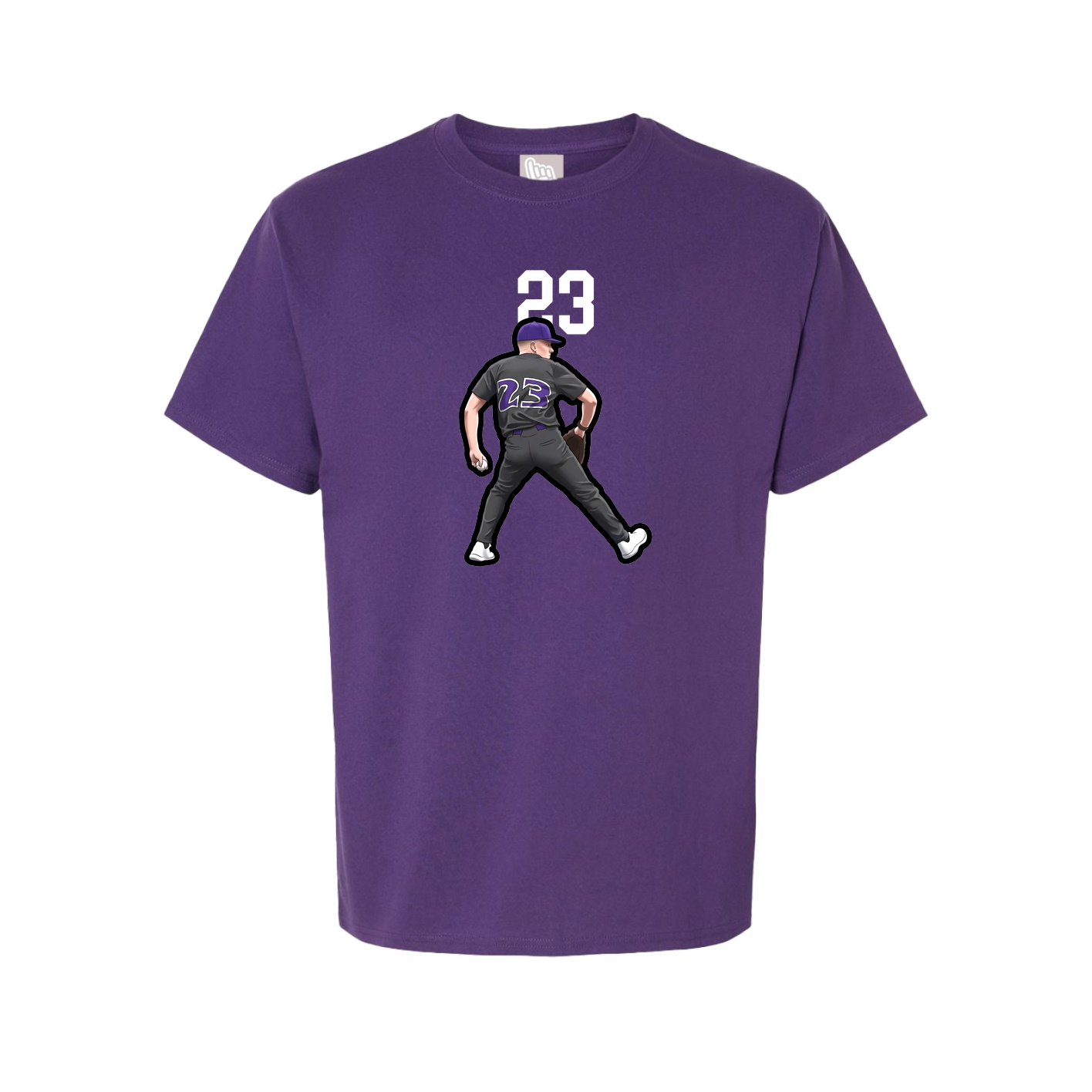 Youth Tee — Number Top in Purple
