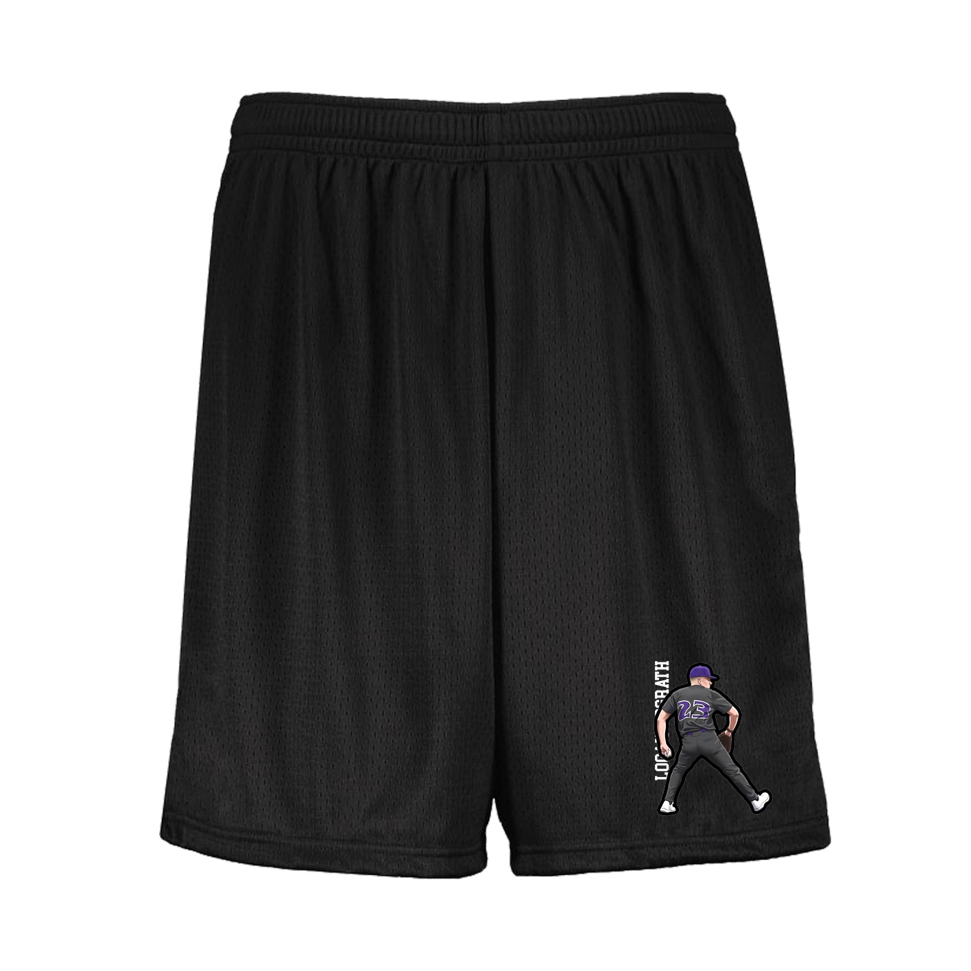Shorts — Name Vertical in Black