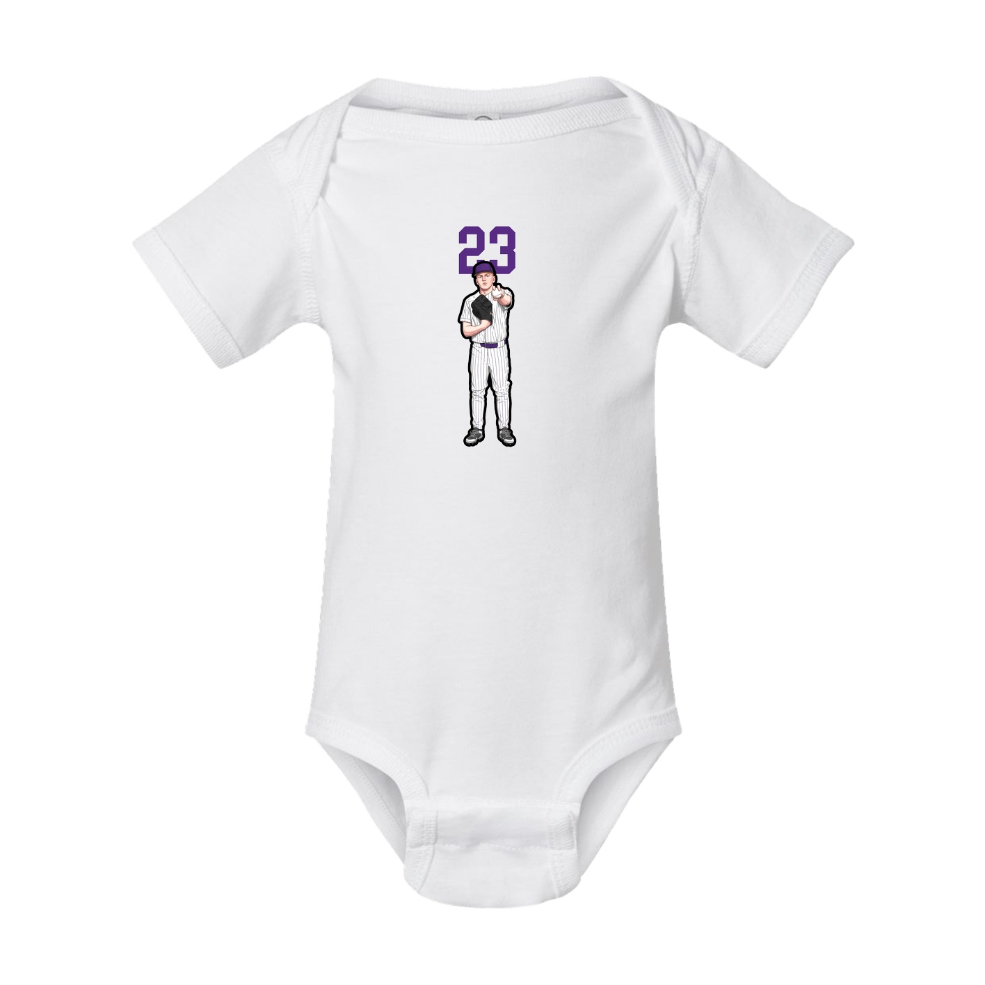 Baby Onesie — Number Top in White