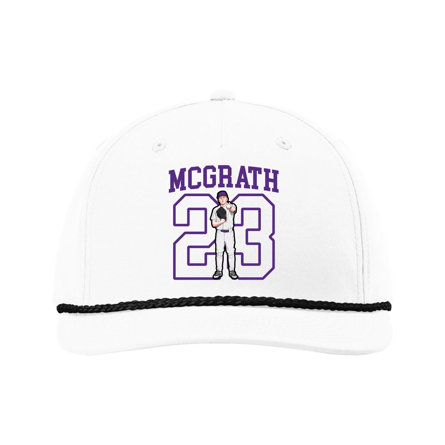 Five-Panel Classic Rope Cap — Shirsey in White