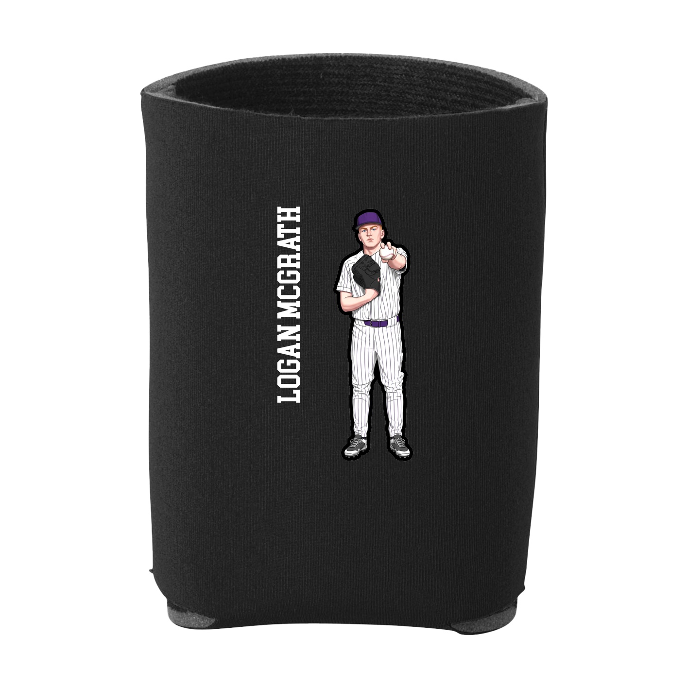Can Holder — Name Vertical in Black