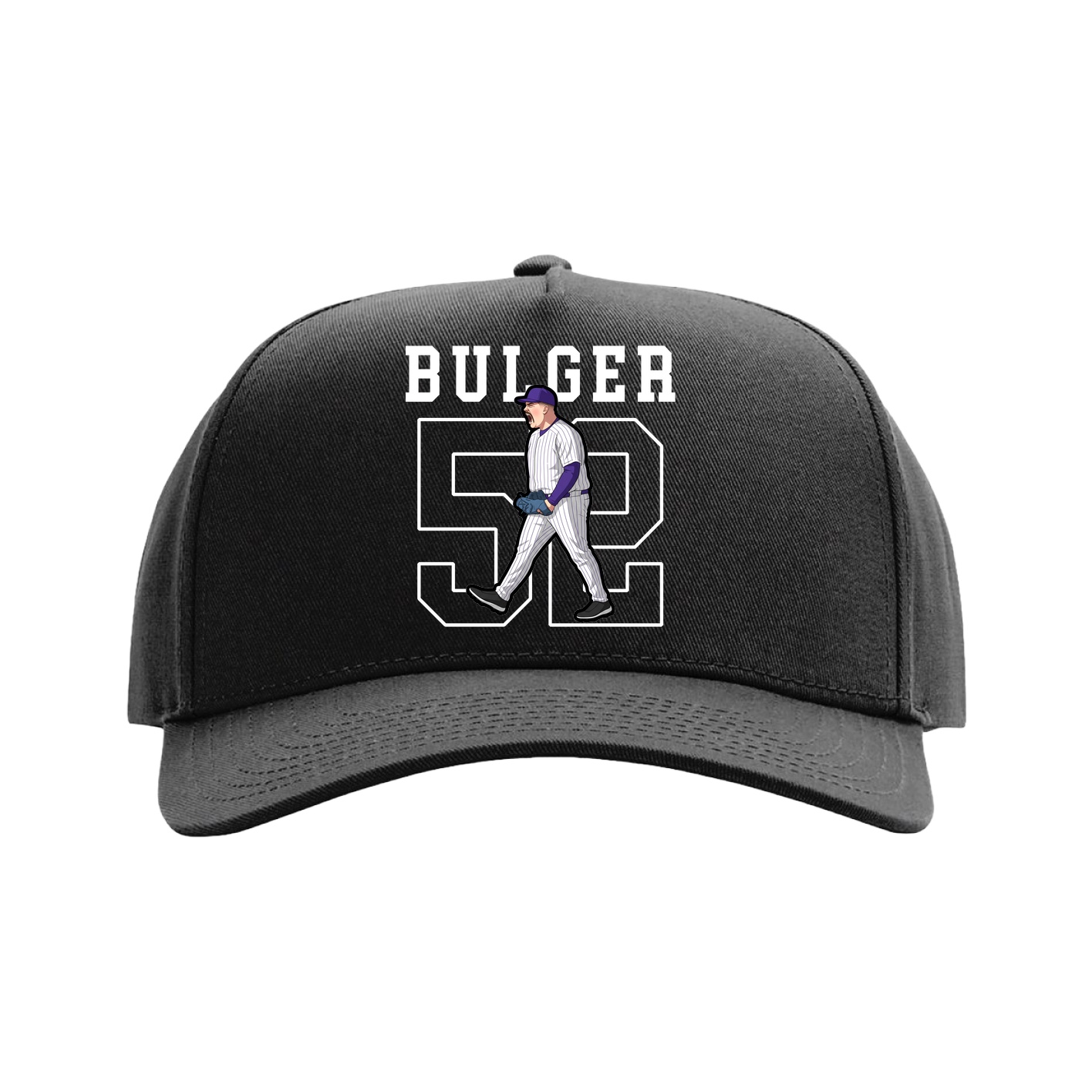 Full Fabric Five-Panel Champ Cap — Shirsey in Black