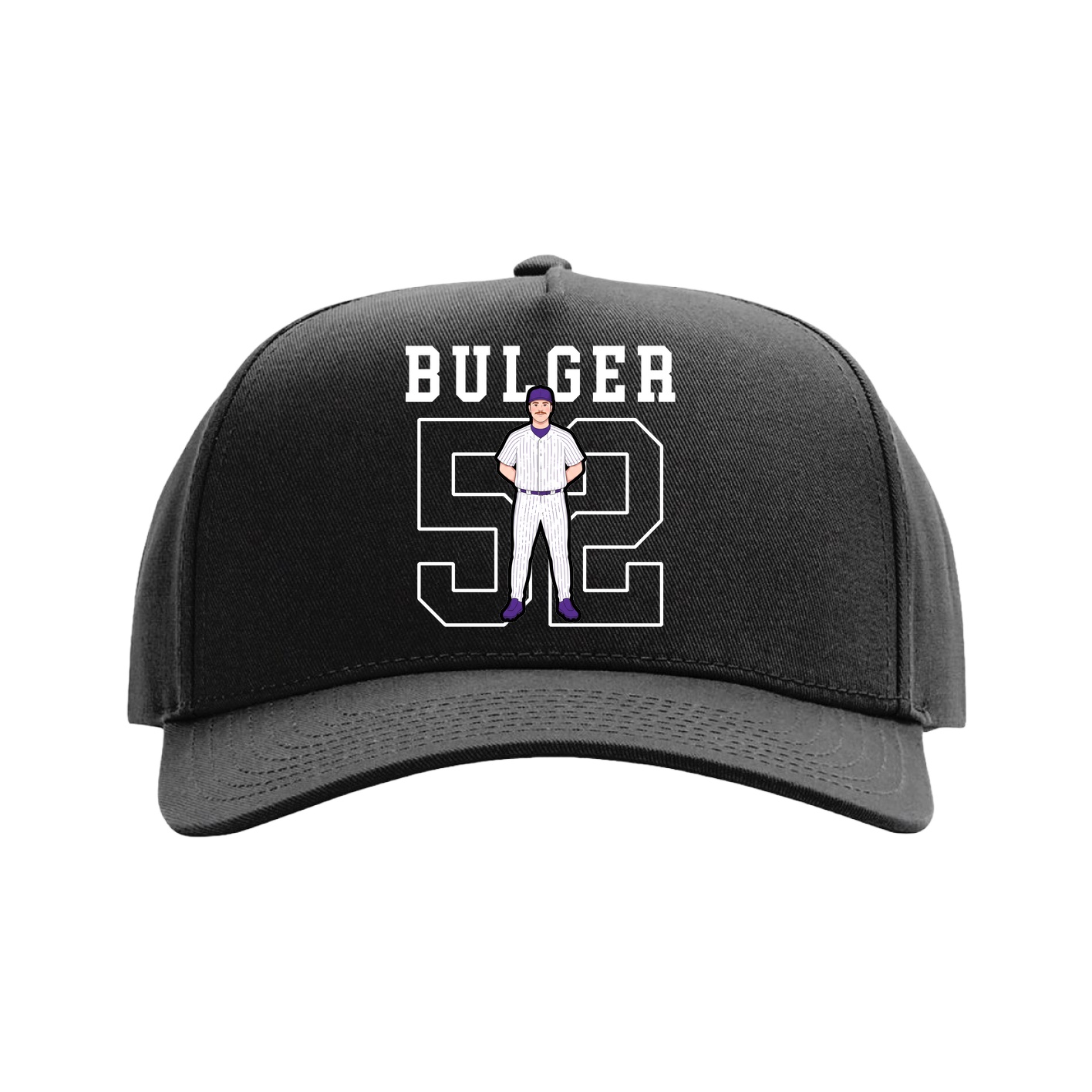 Full Fabric Five-Panel Champ Cap — Shirsey in Black