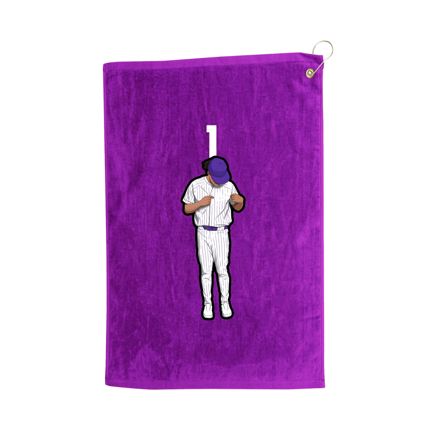 Golf Towel — Number Top in Purple