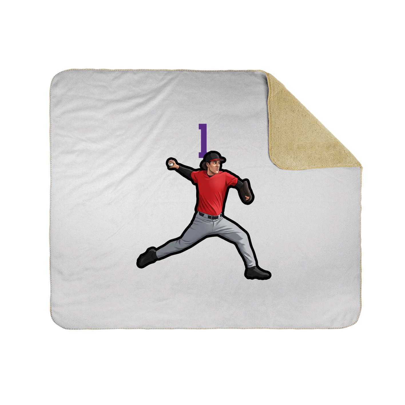 Throw Blanket — Number Top in White