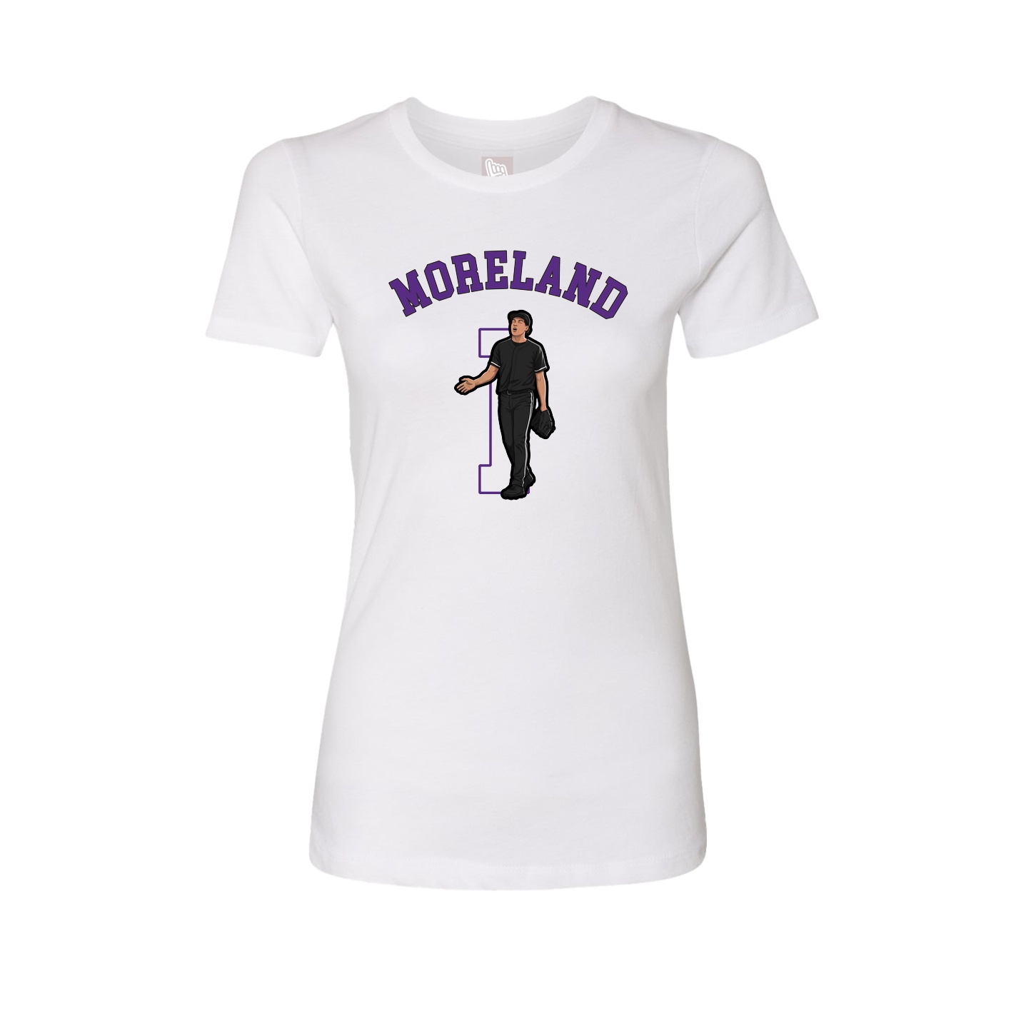 Fitted Women's Tee — Shirsey Arch in White