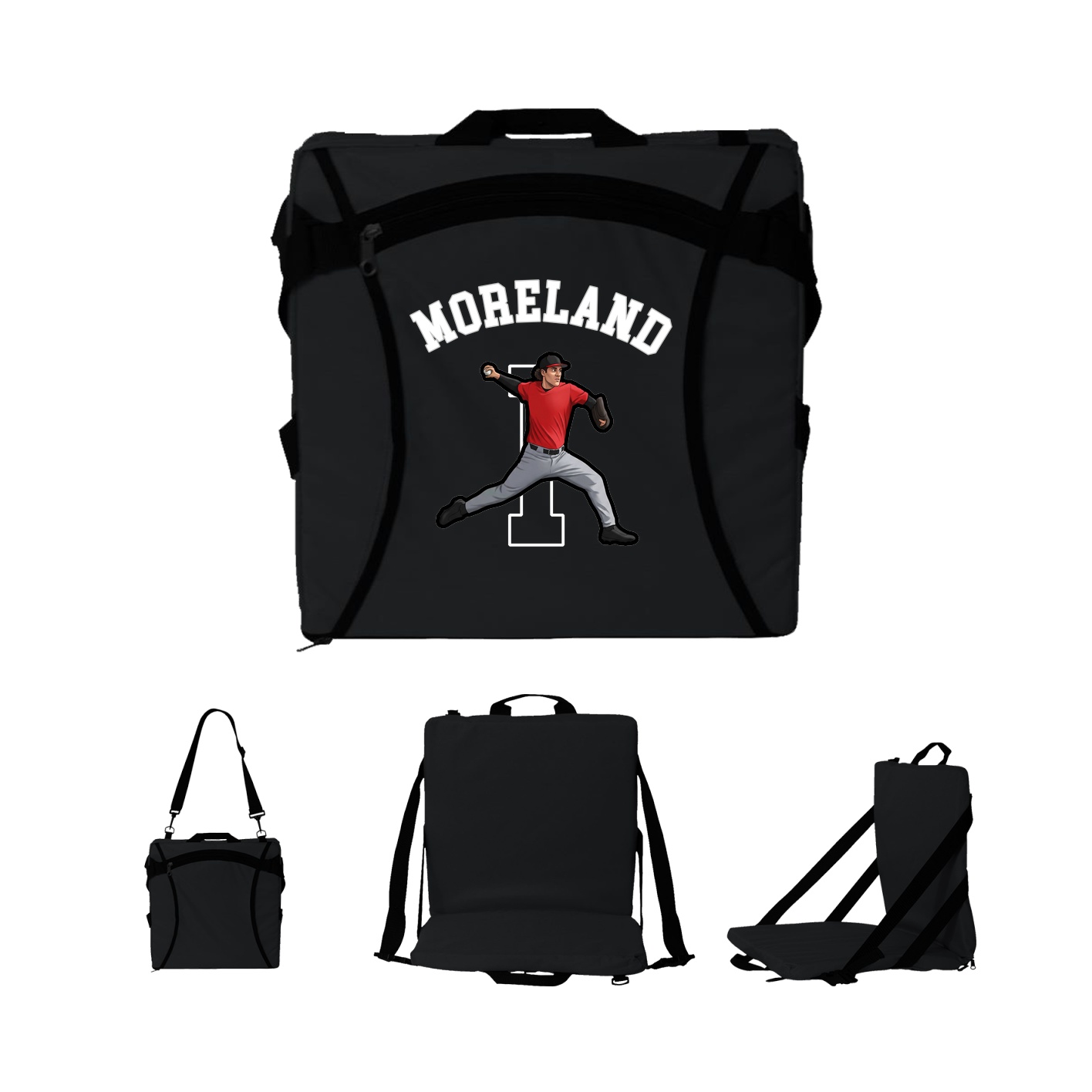 Folding Stadium Seat — Shirsey Arch in Black