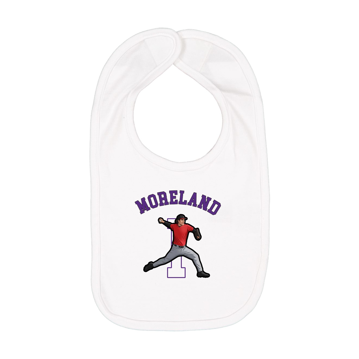 Infant Bib — Shirsey Arch in White