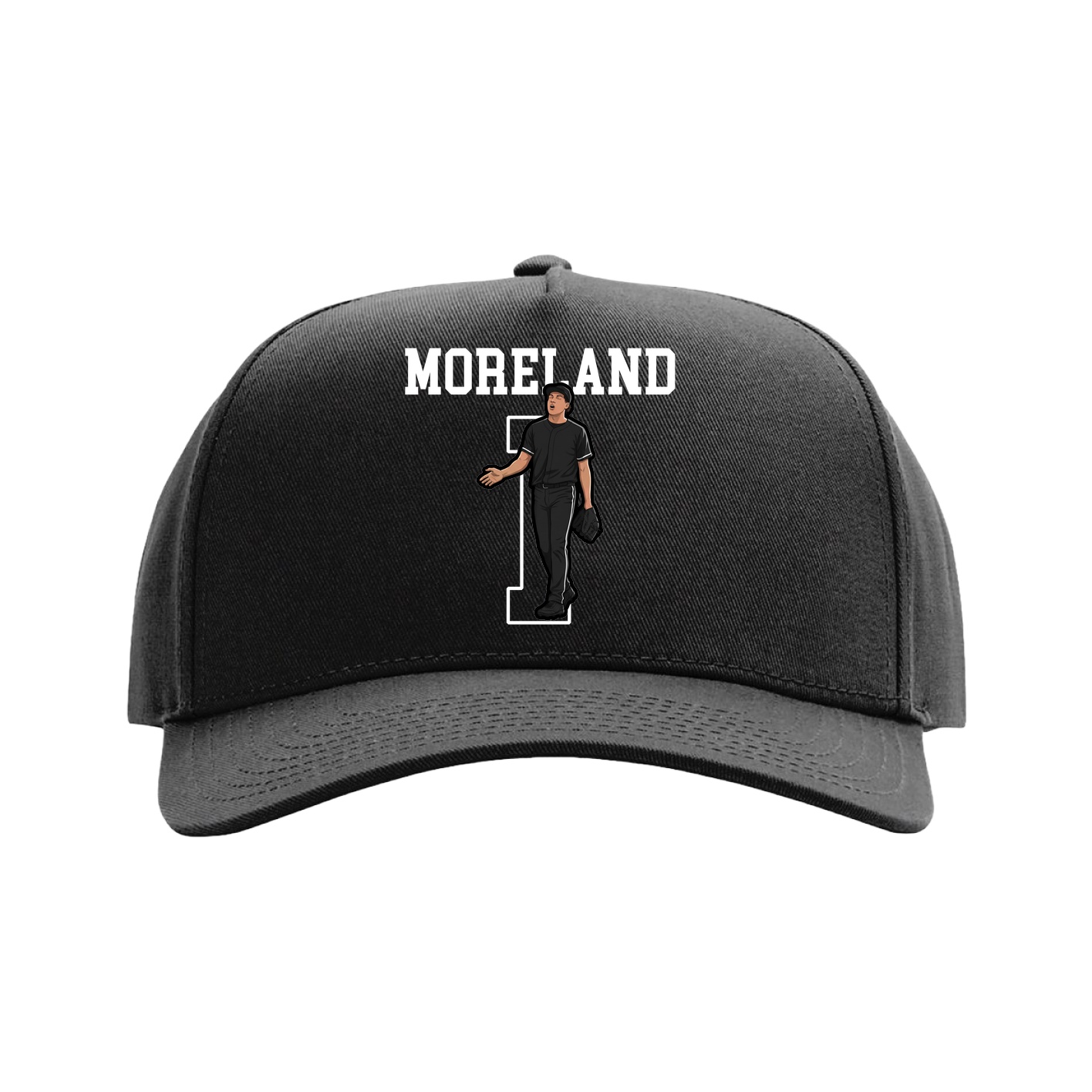 Full Fabric Five-Panel Champ Cap — Shirsey in Black