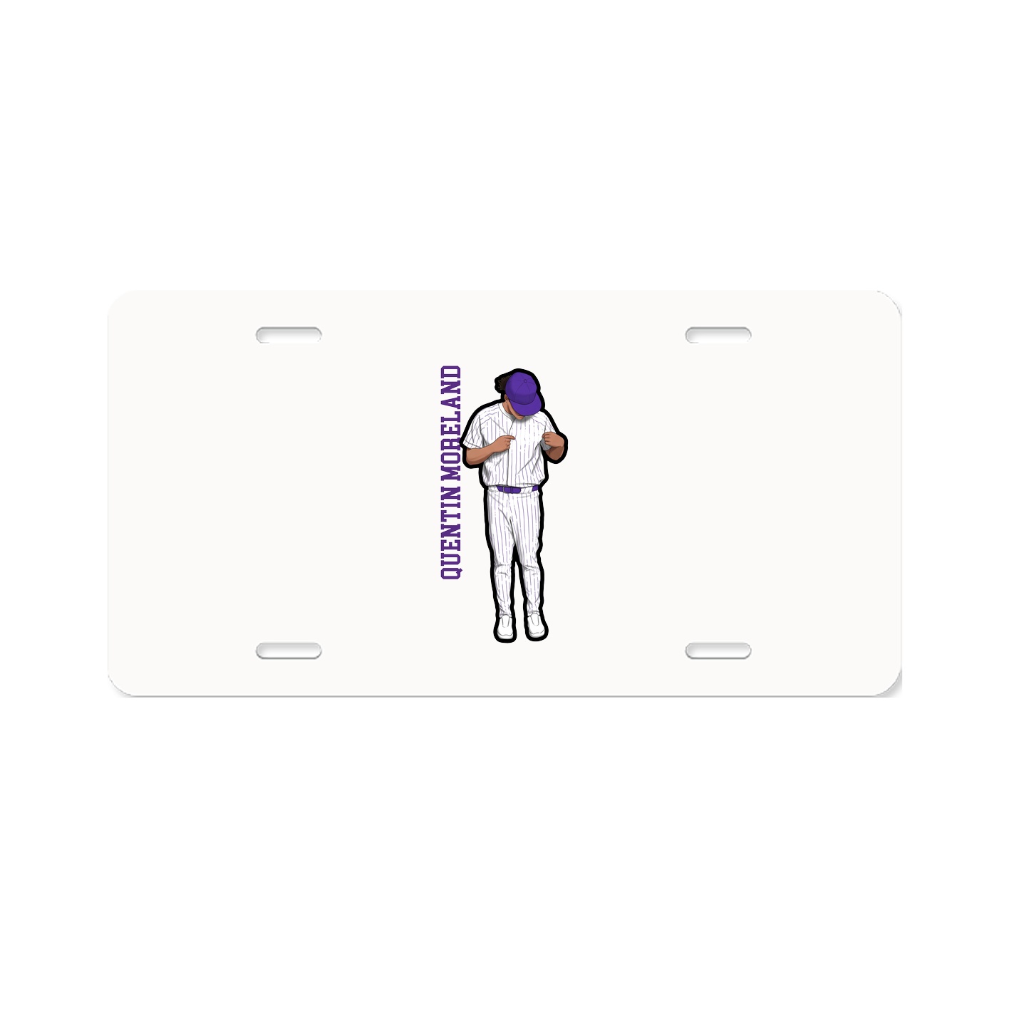 License Plate — Name Vertical in Classic