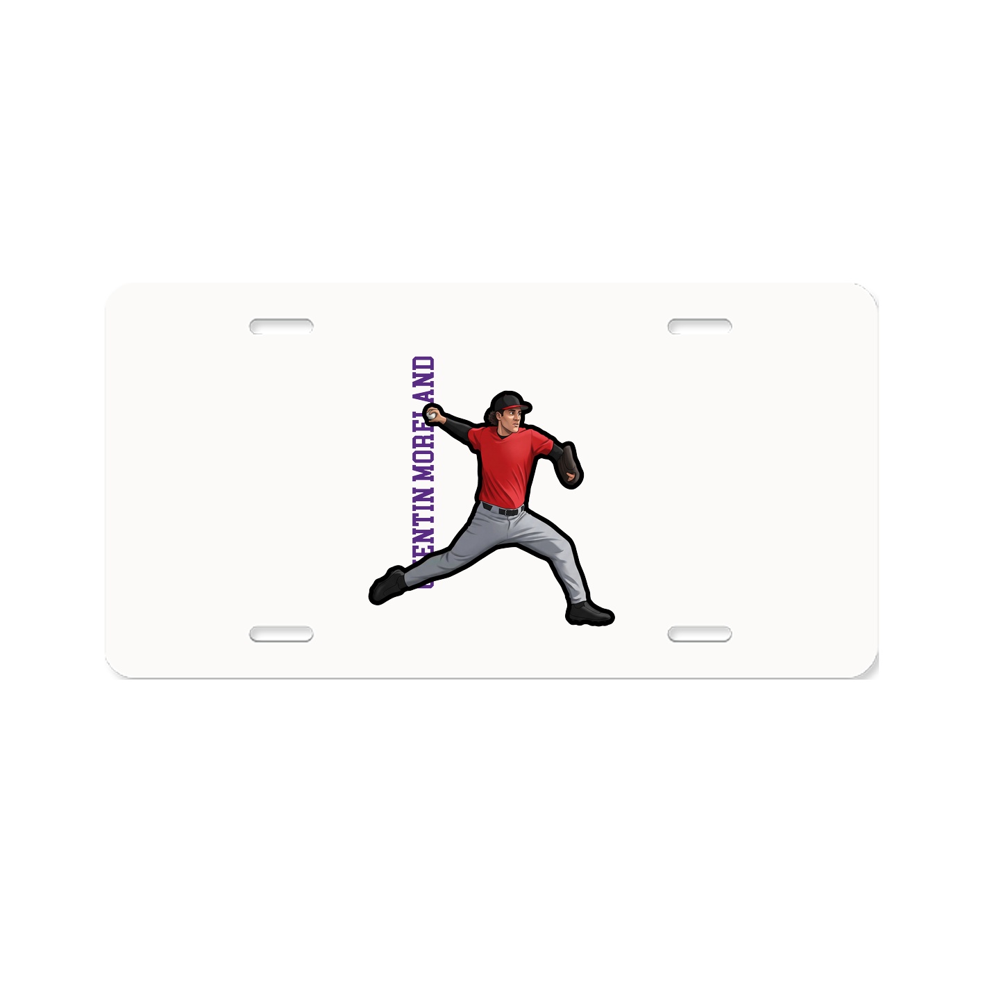 License Plate — Name Vertical in Classic
