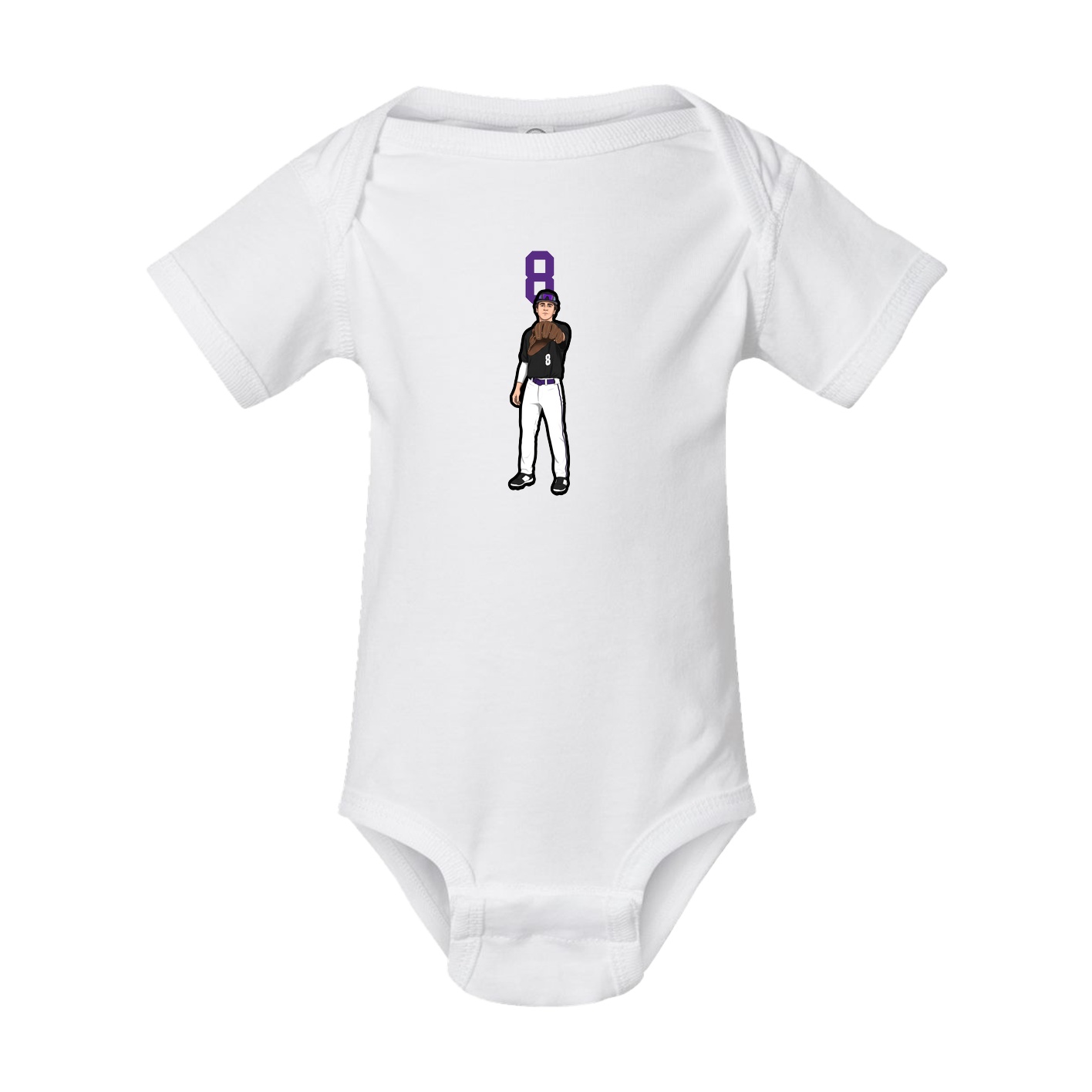 Baby Onesie — Number Top in White
