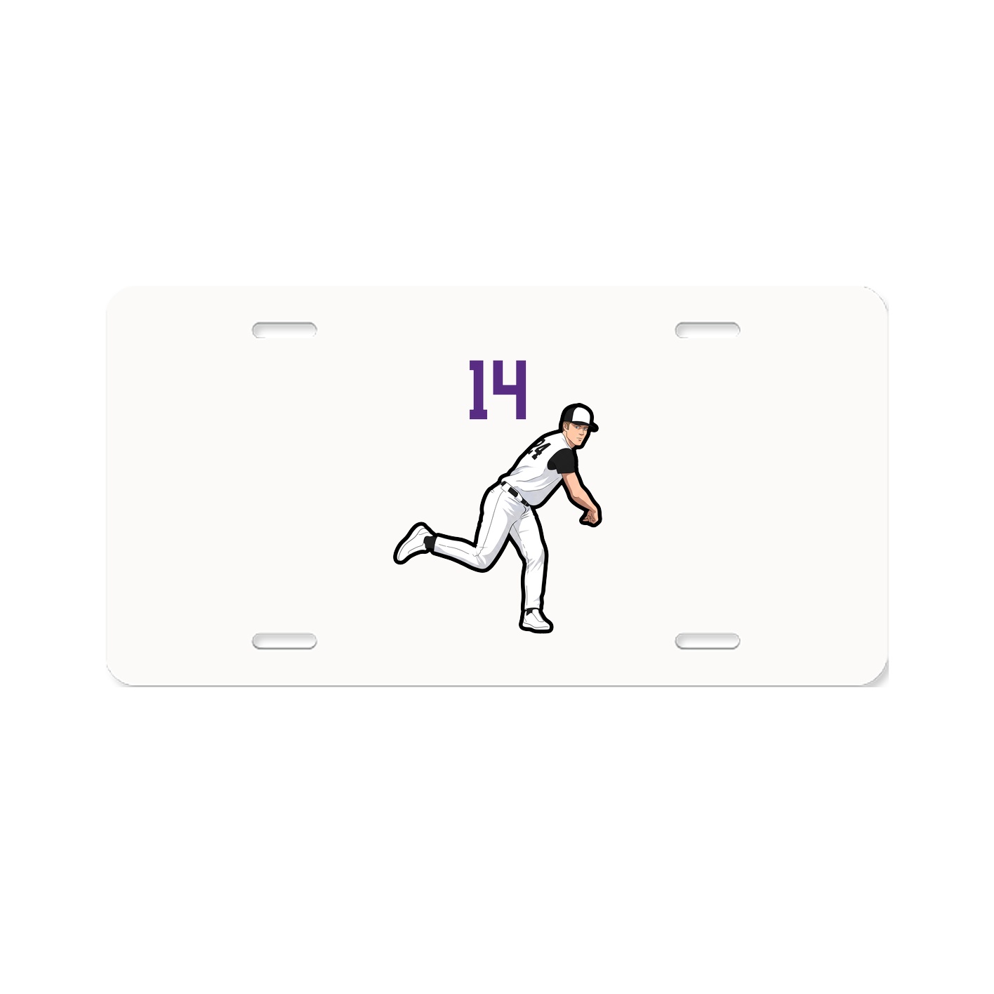 License Plate — Number Top in Classic