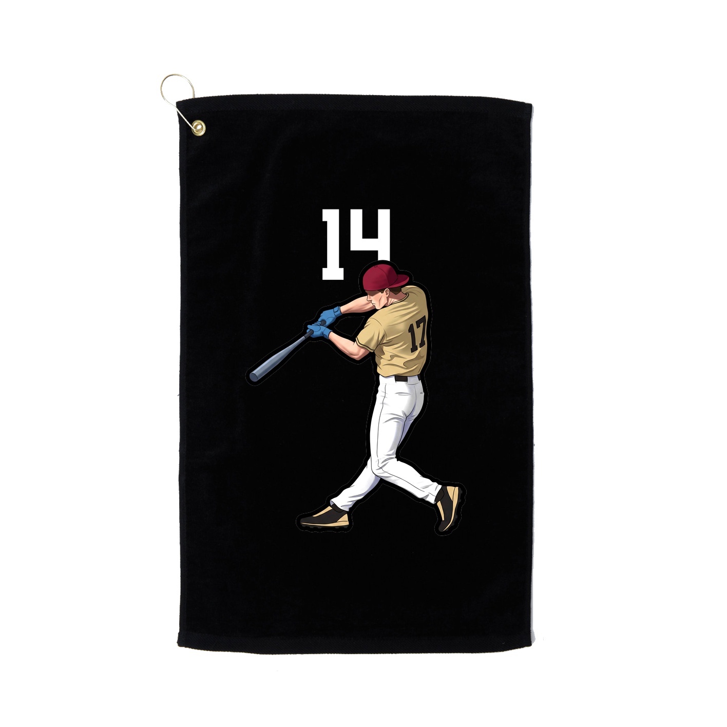 Golf Towel — Number Top in Black