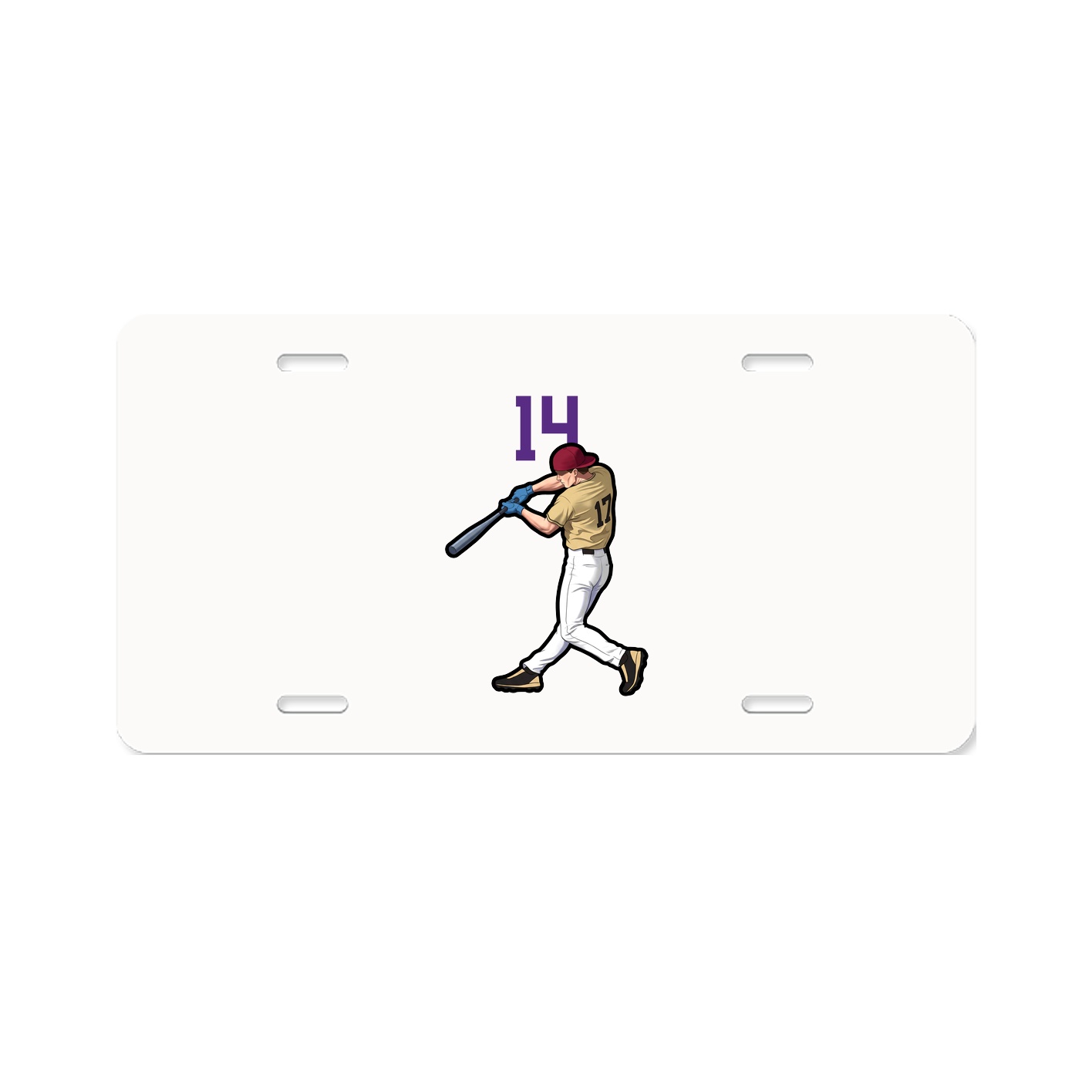 License Plate — Number Top in Classic