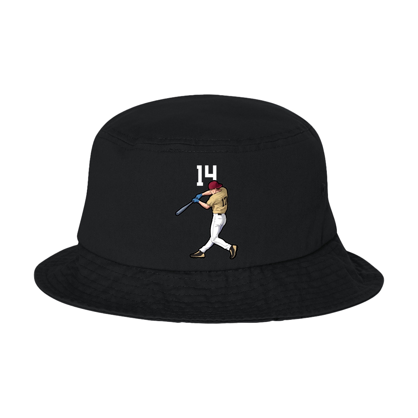 Bucket Cap — Number Top in Black