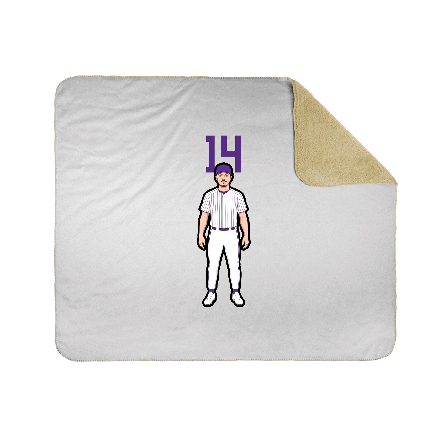 Throw Blanket — Number Top in White