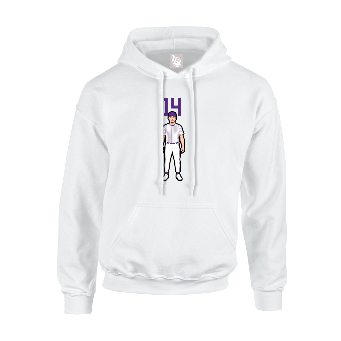 Hoodie — Number Top in White