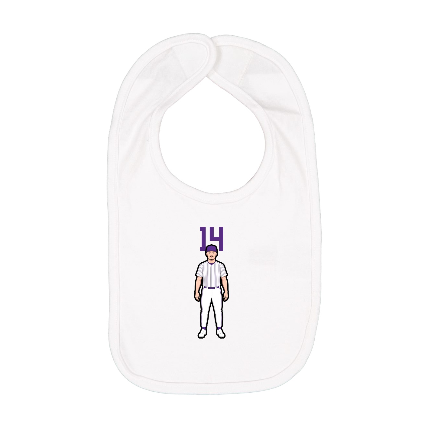 Infant Bib — Number Top in White
