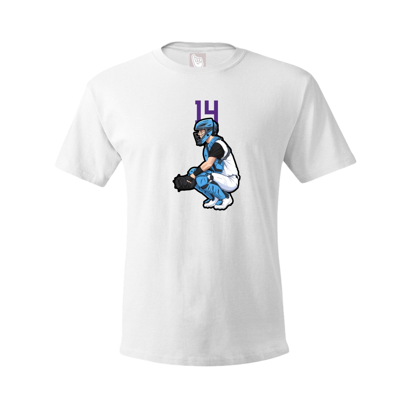 Youth Tee — Number Top in White