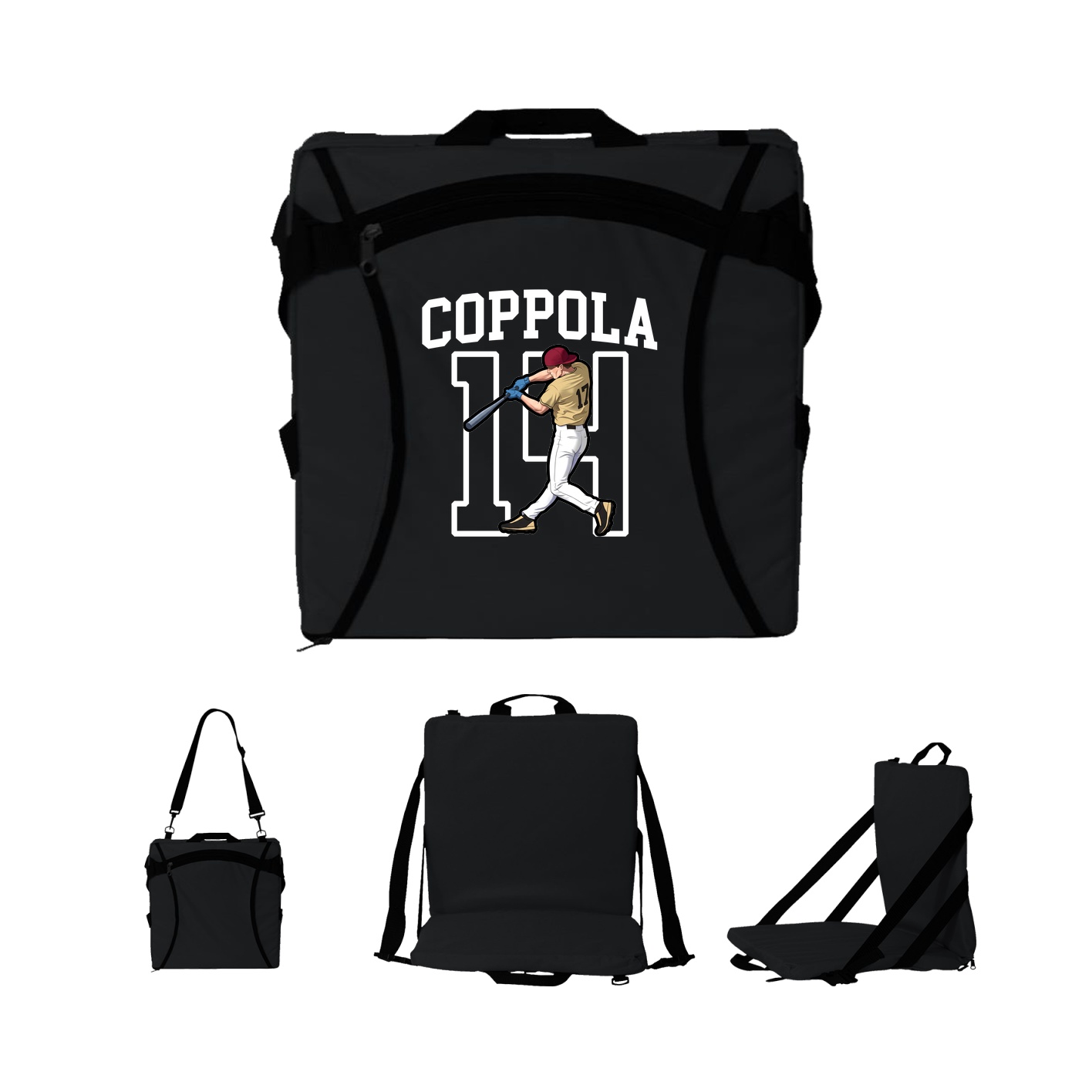 Folding Stadium Seat — Shirsey in Black