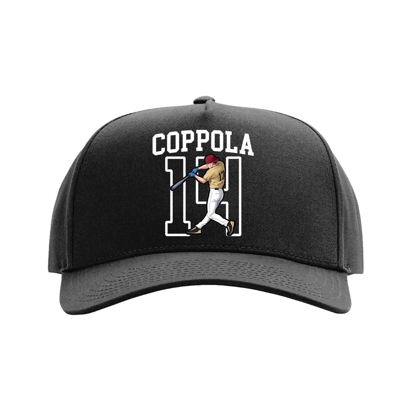 Full Fabric Five-Panel Champ Cap — Shirsey in Black