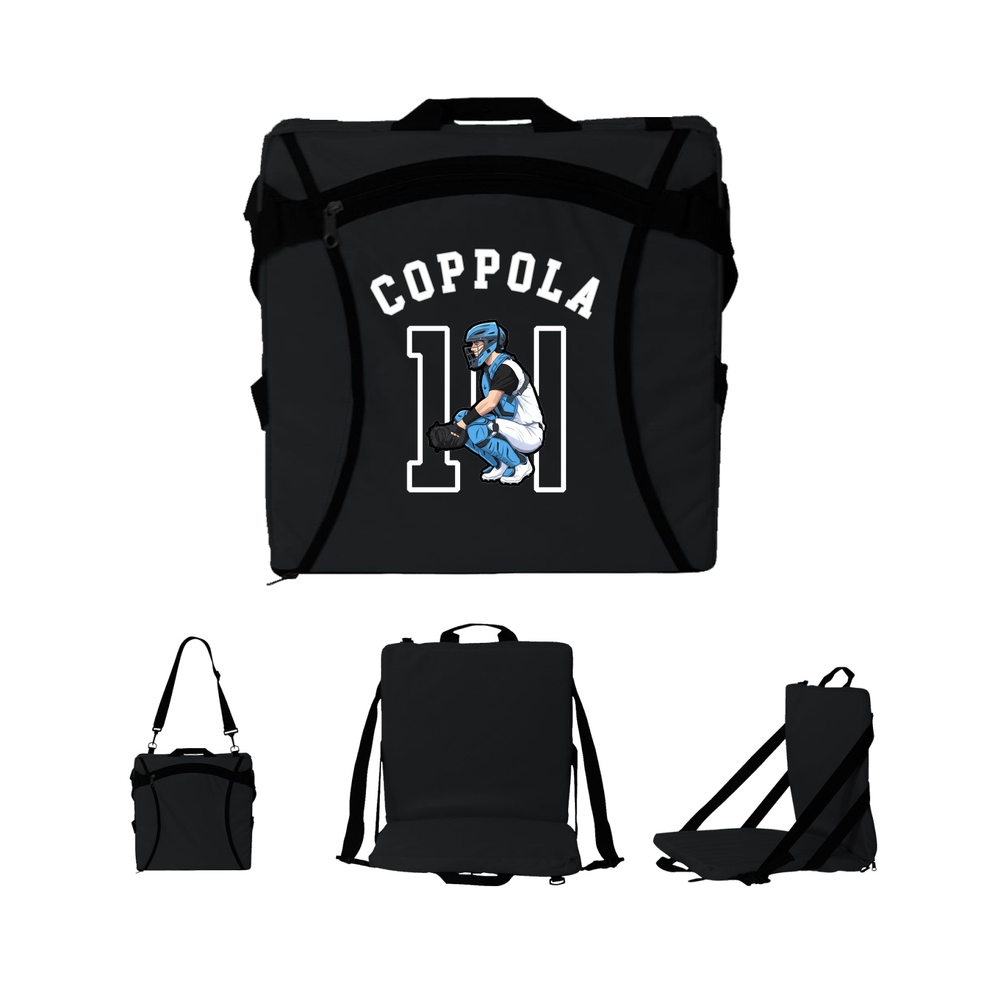 Folding Stadium Seat — Shirsey Arch in Black
