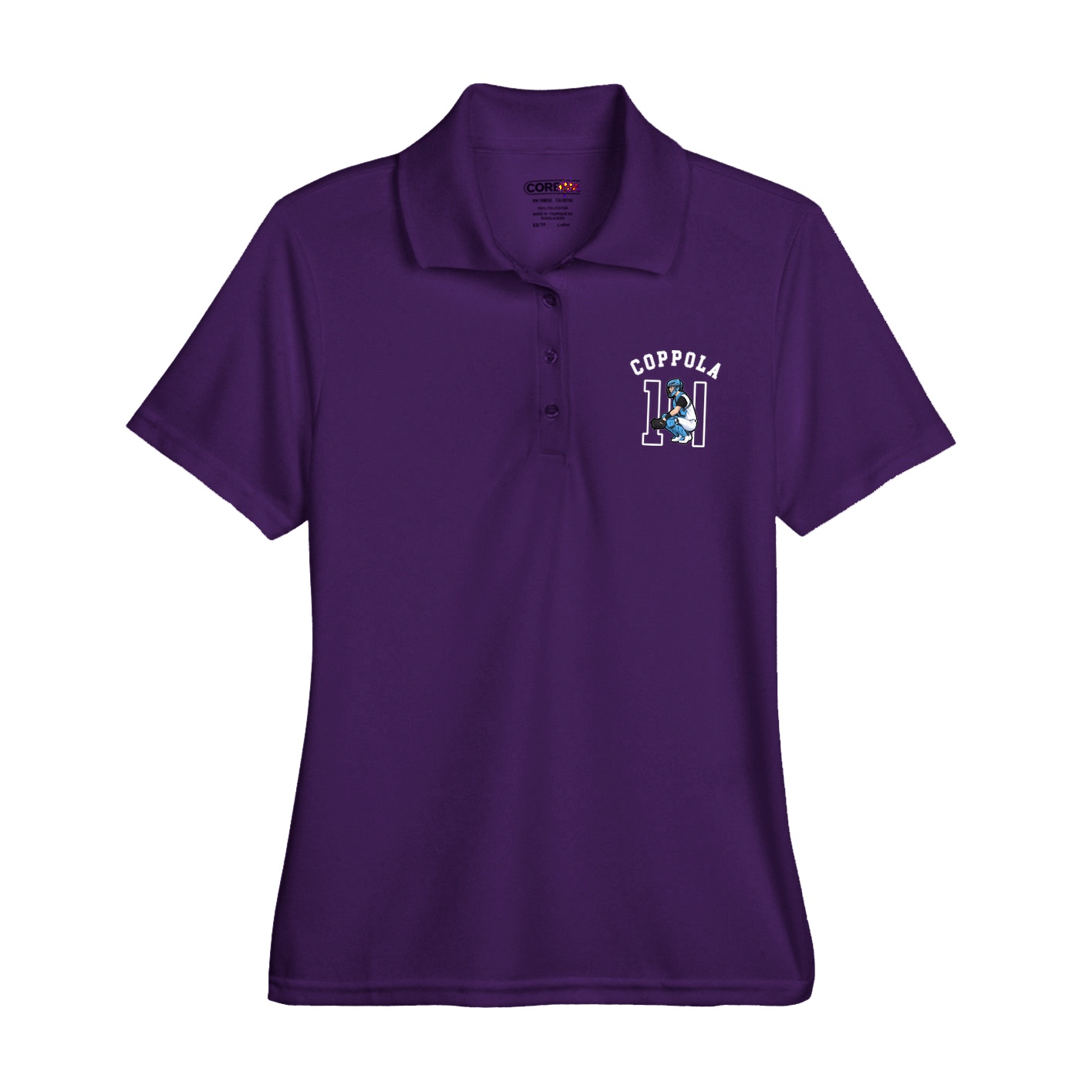 Womens Performance Polo — Shirsey Arch in Purple