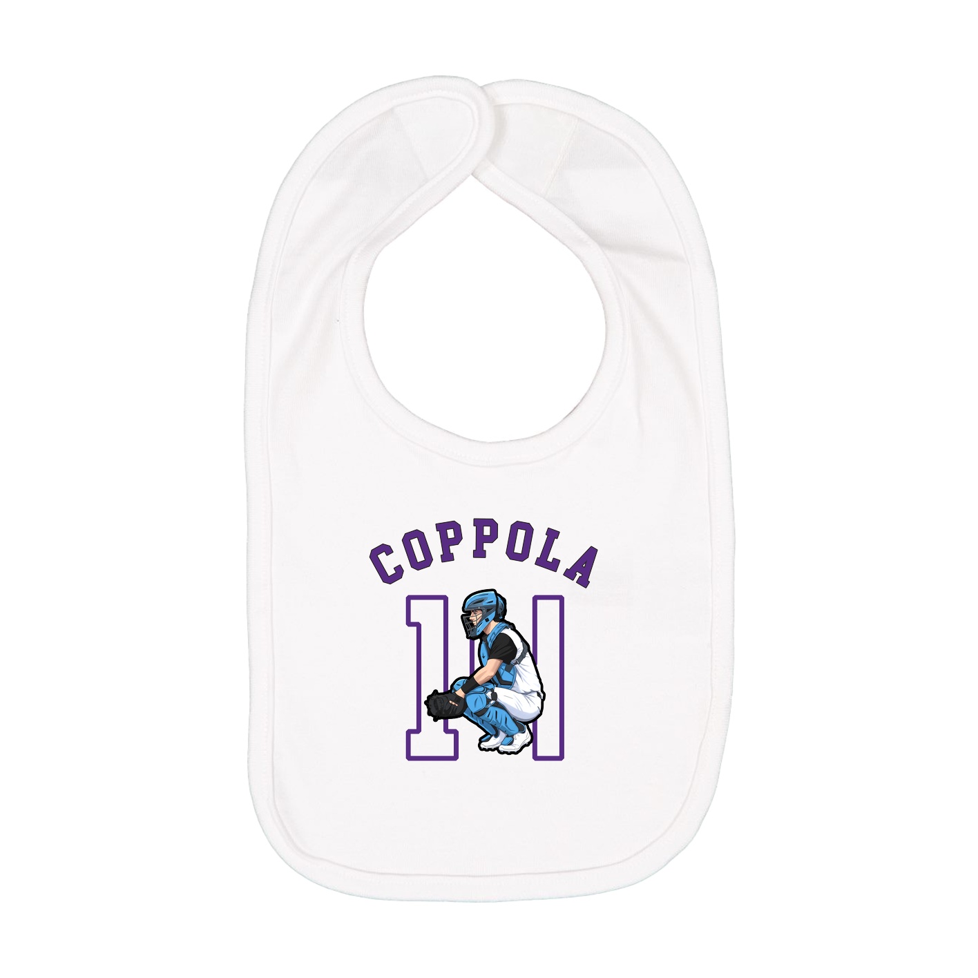 Infant Bib — Shirsey Arch in White