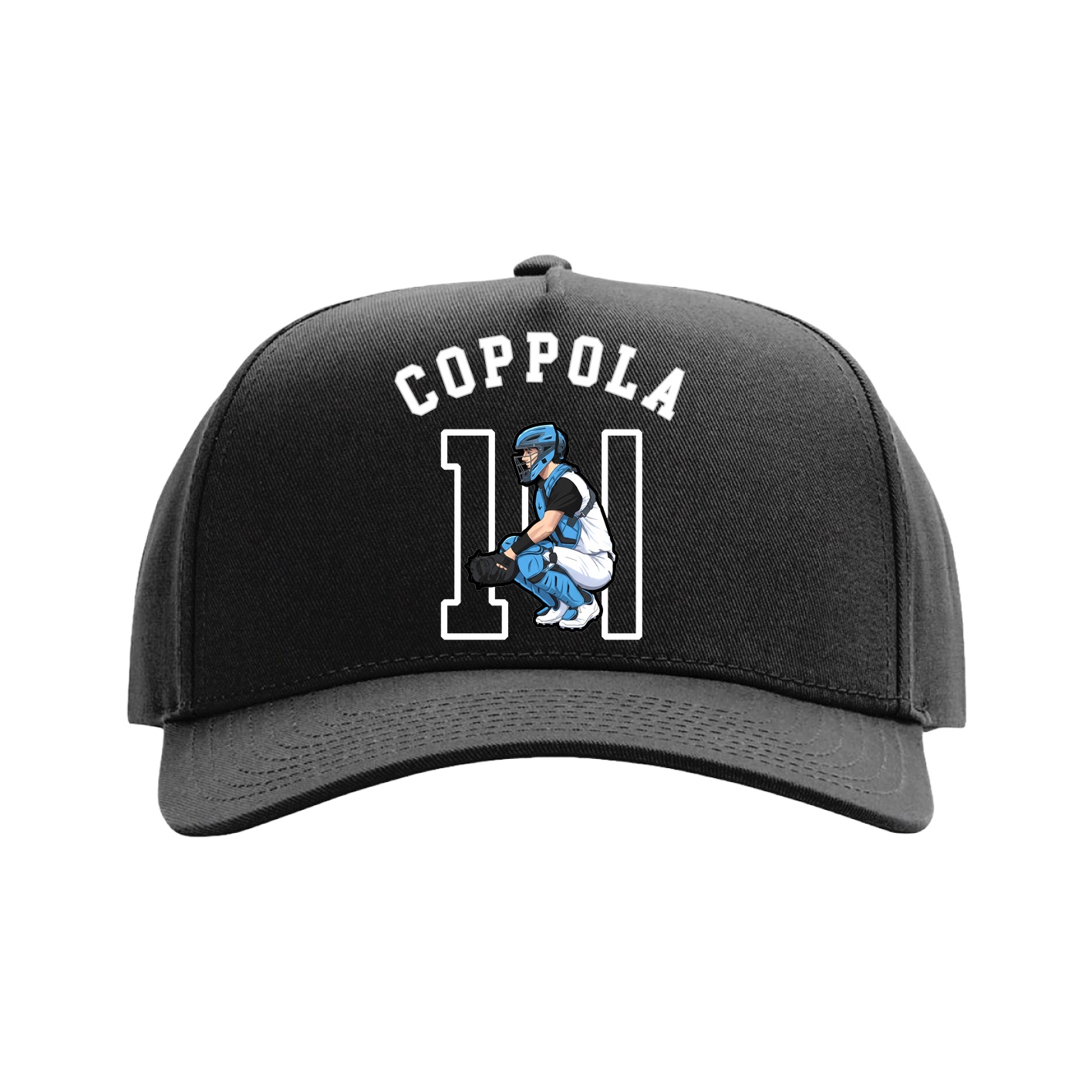 Full Fabric Five-Panel Champ Cap — Shirsey Arch in Black
