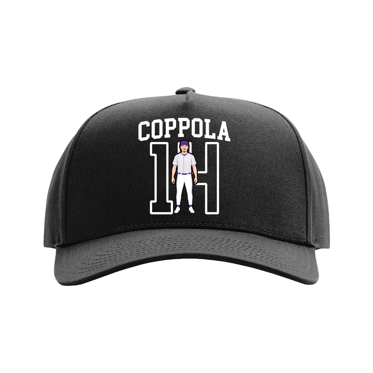 Full Fabric Five-Panel Champ Cap — Shirsey in Black