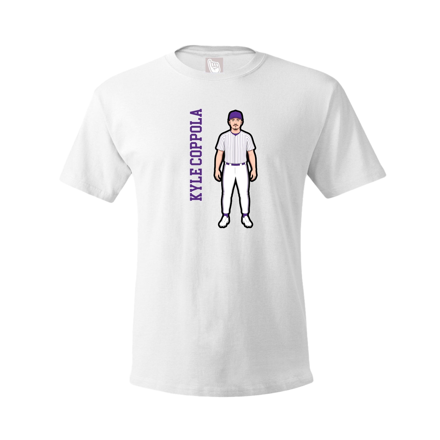 Youth Tee — Name Vertical in White
