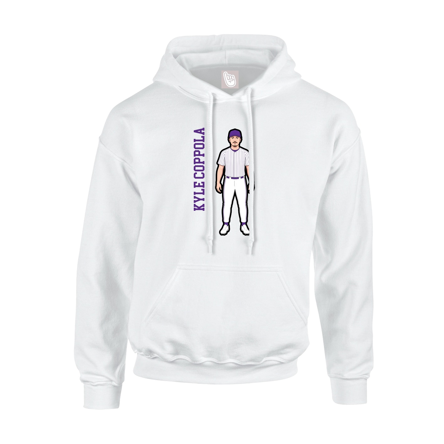 Hoodie — Name Vertical in White