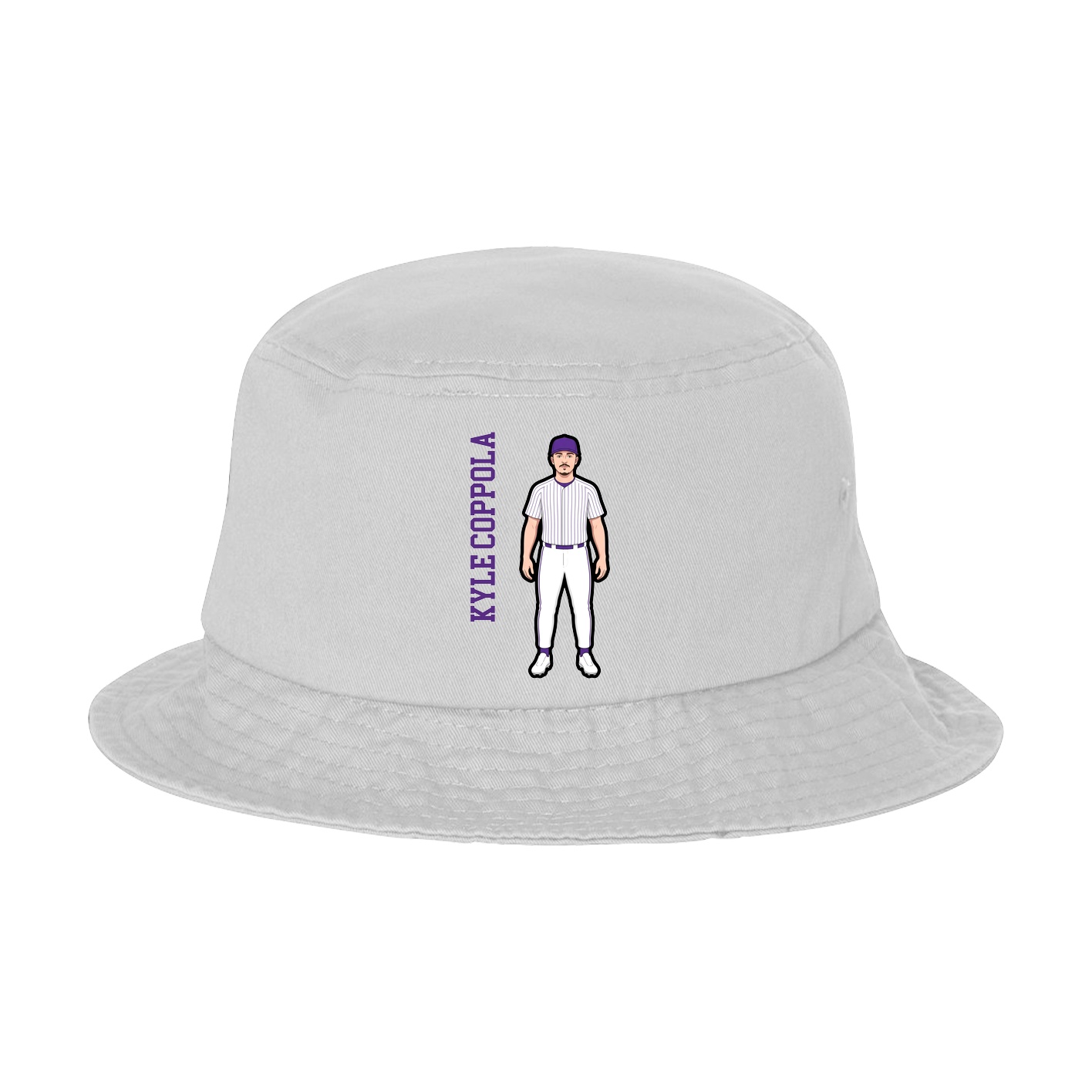 Bucket Cap — Name Vertical in White