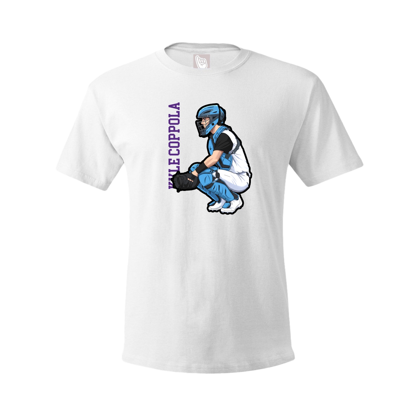Tee — Name Vertical in White