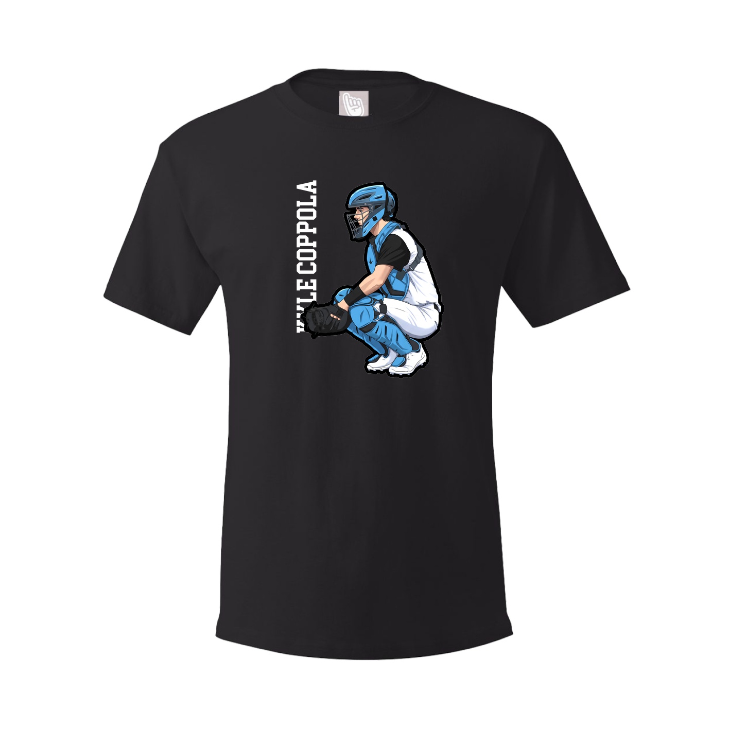 Youth Tee — Name Vertical in Black