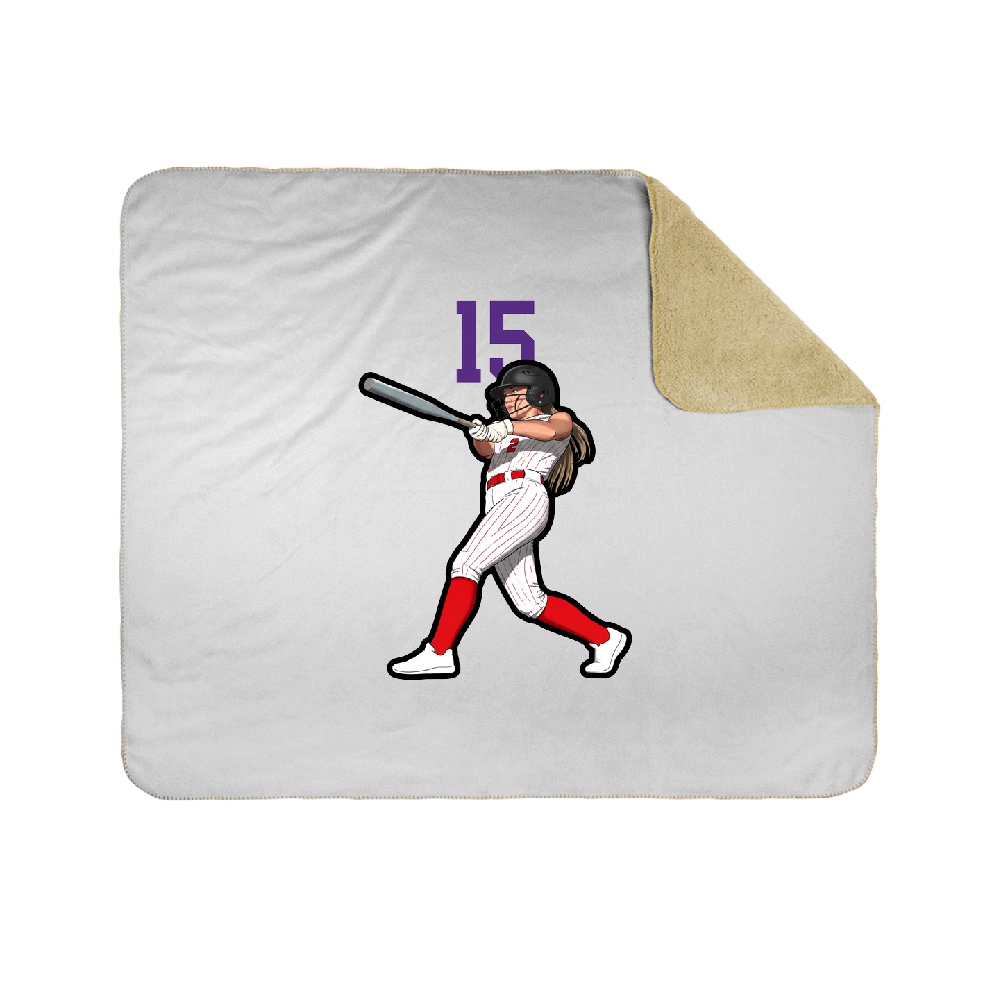 Throw Blanket — Number Top in White