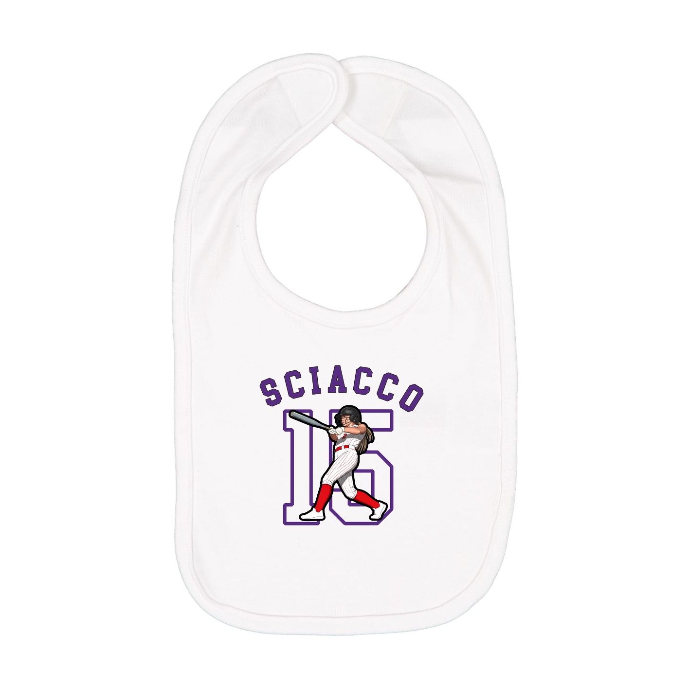 Infant Bib — Shirsey Arch in White