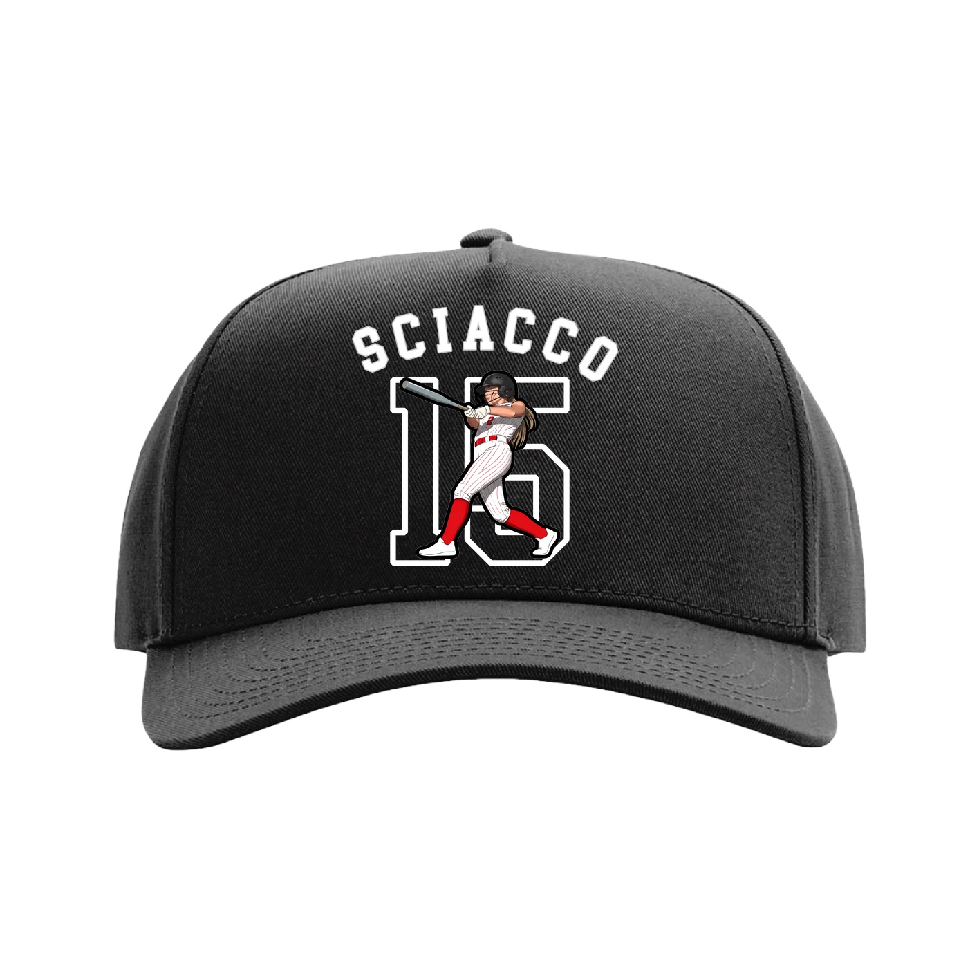 Full Fabric Five-Panel Champ Cap — Shirsey Arch in Black