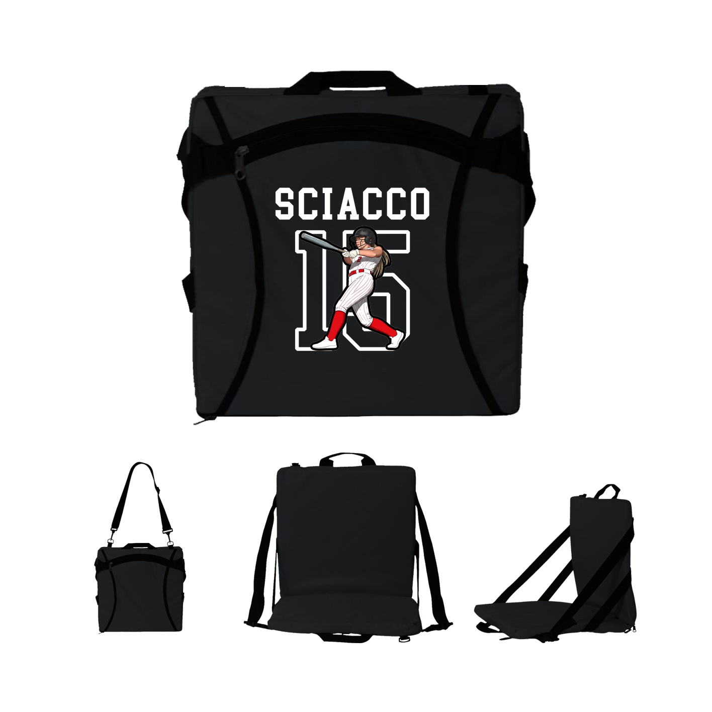 Folding Stadium Seat — Shirsey in Black