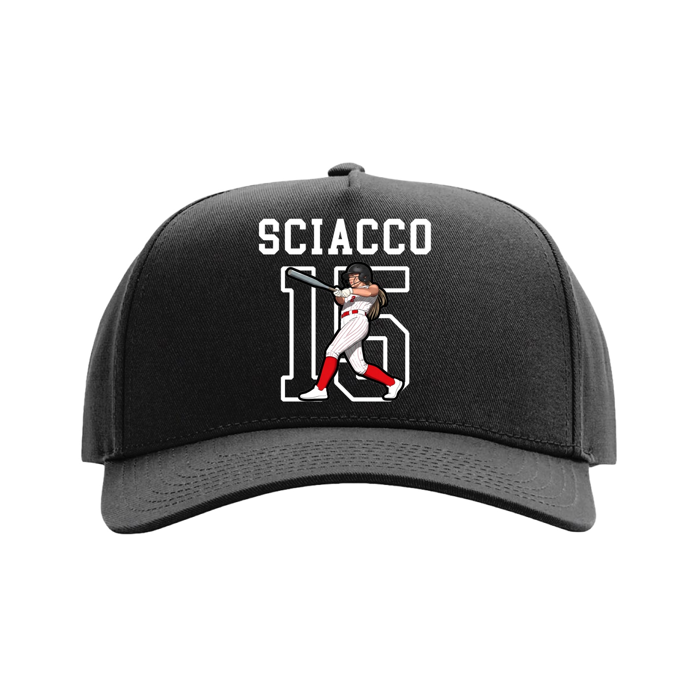 Full Fabric Five-Panel Champ Cap — Shirsey in Black
