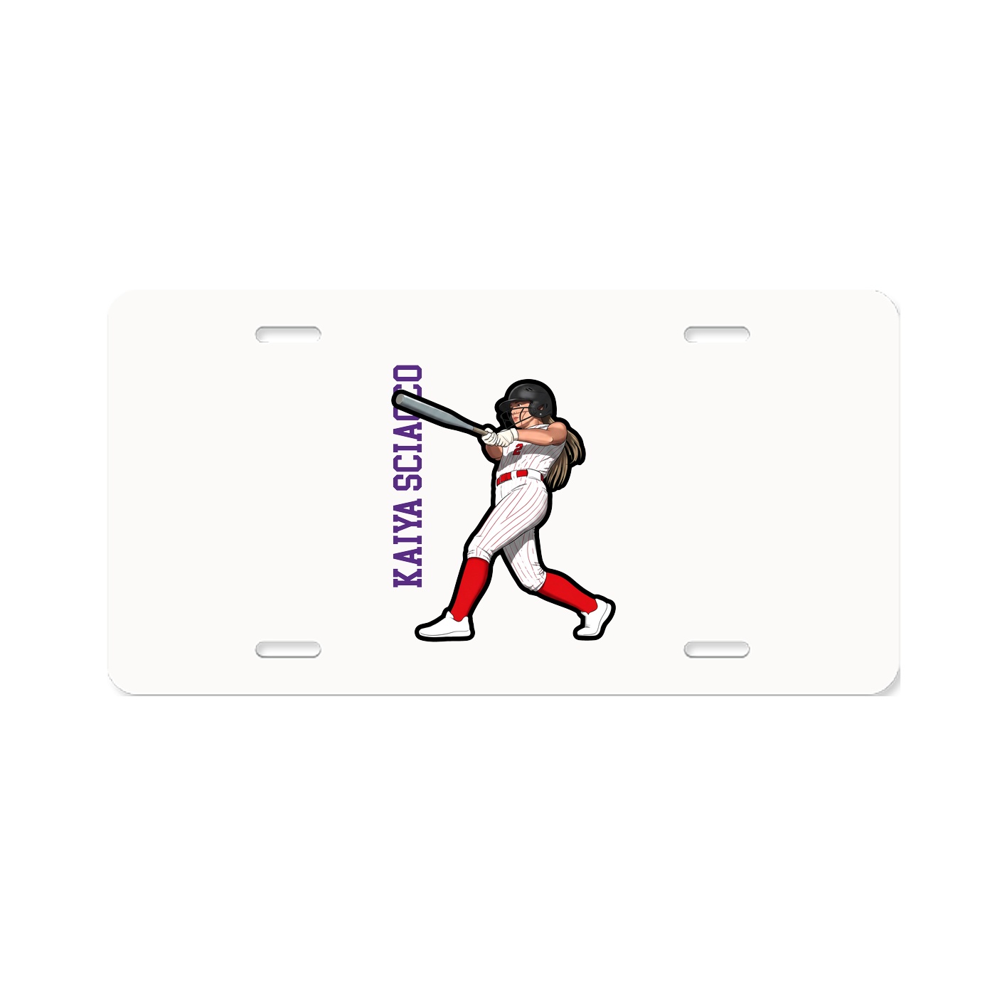 License Plate — Name Vertical in Classic