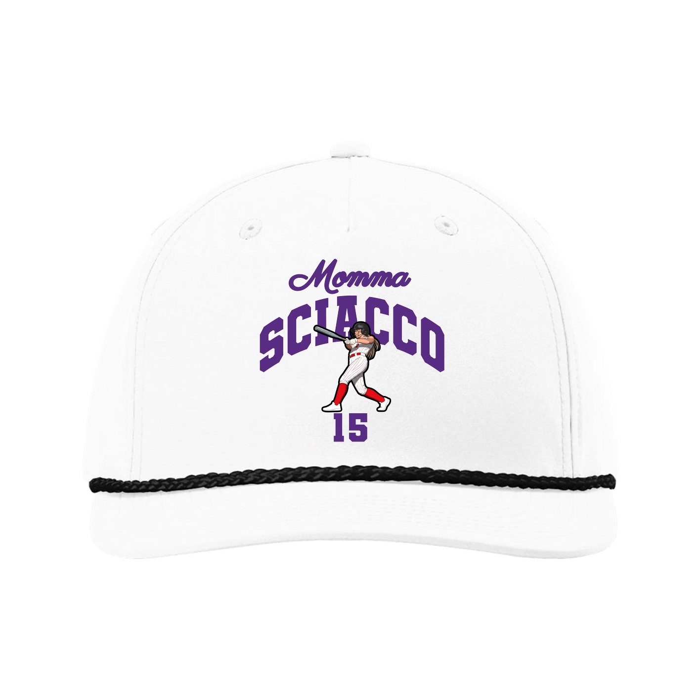 Five-Panel Classic Rope Cap — Mothers Day Arch in White