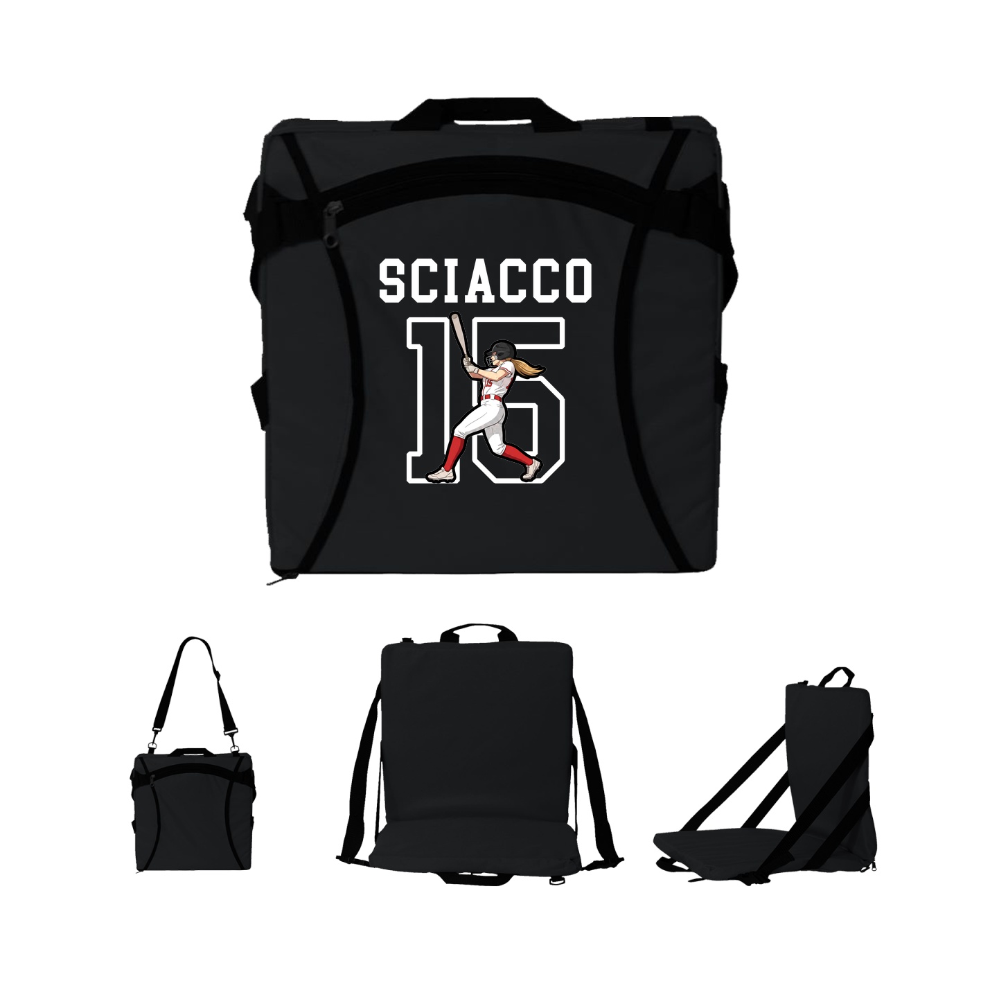 Folding Stadium Seat — Shirsey in Black