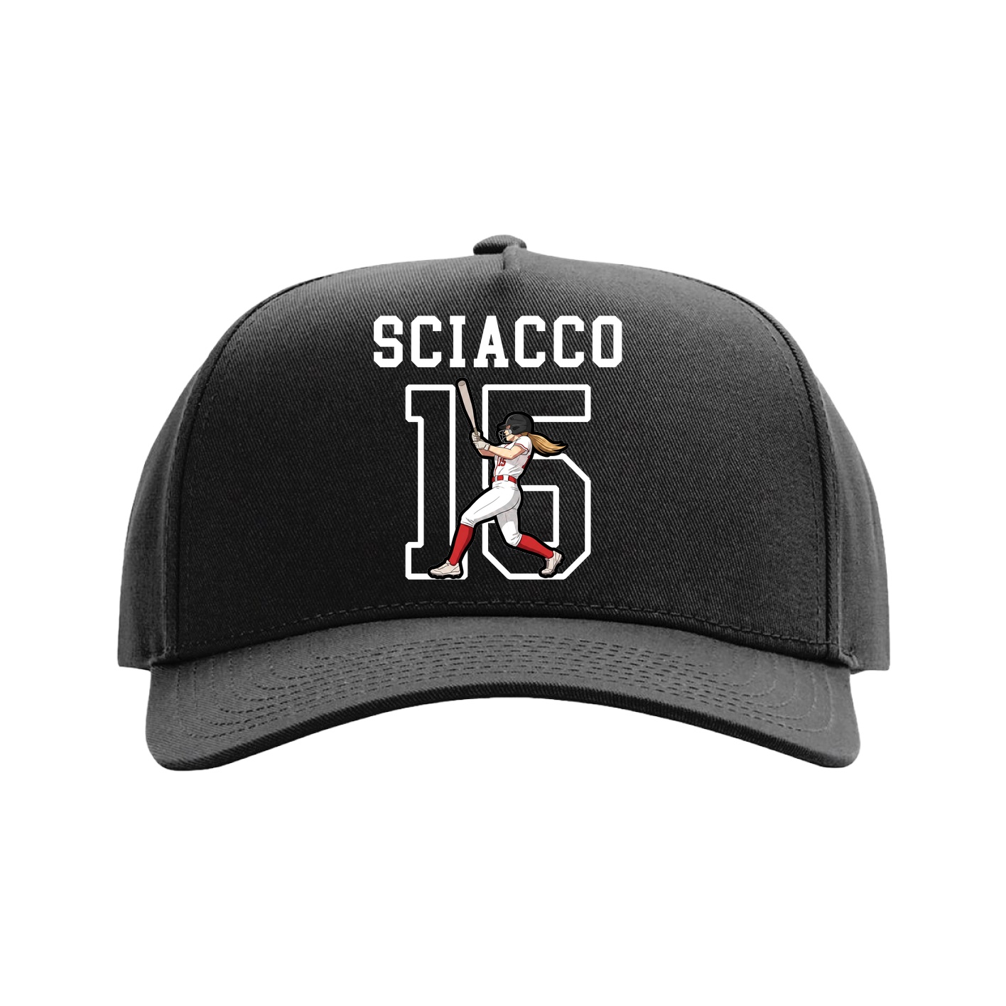 Full Fabric Five-Panel Champ Cap — Shirsey in Black