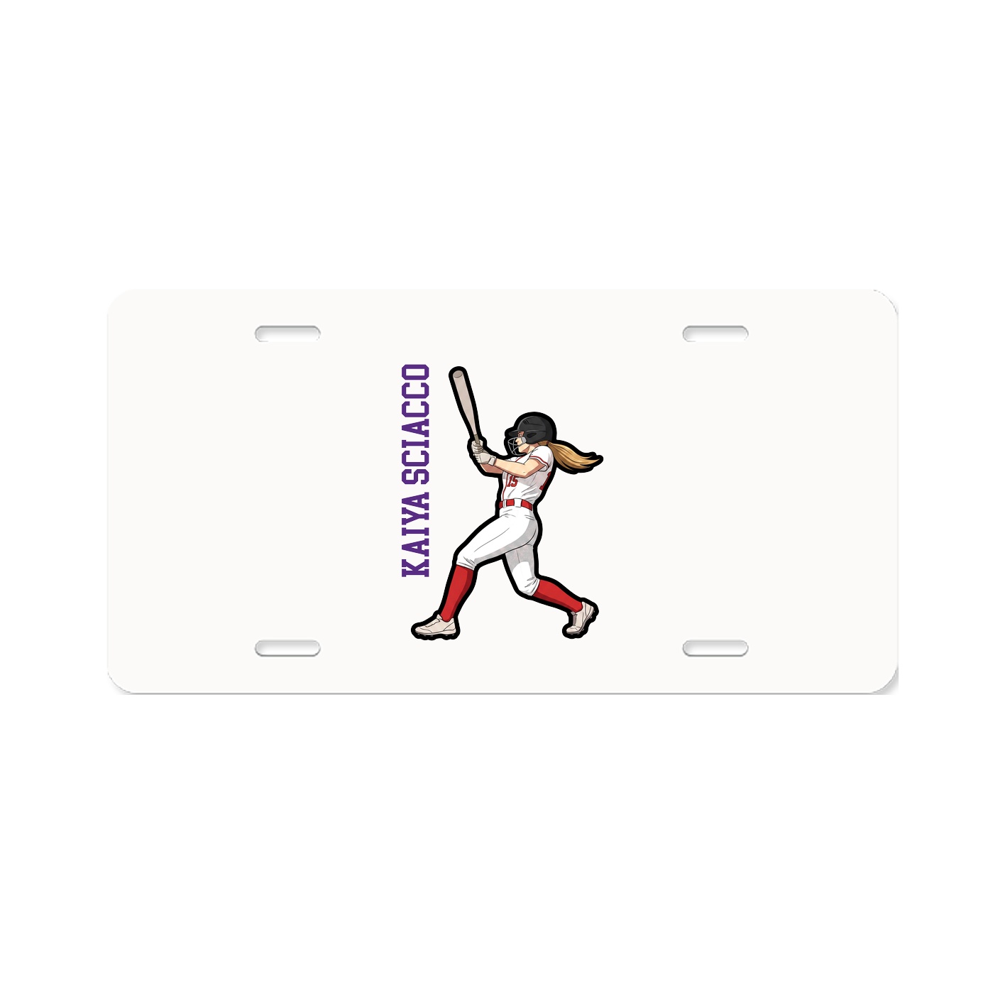 License Plate — Name Vertical in Classic