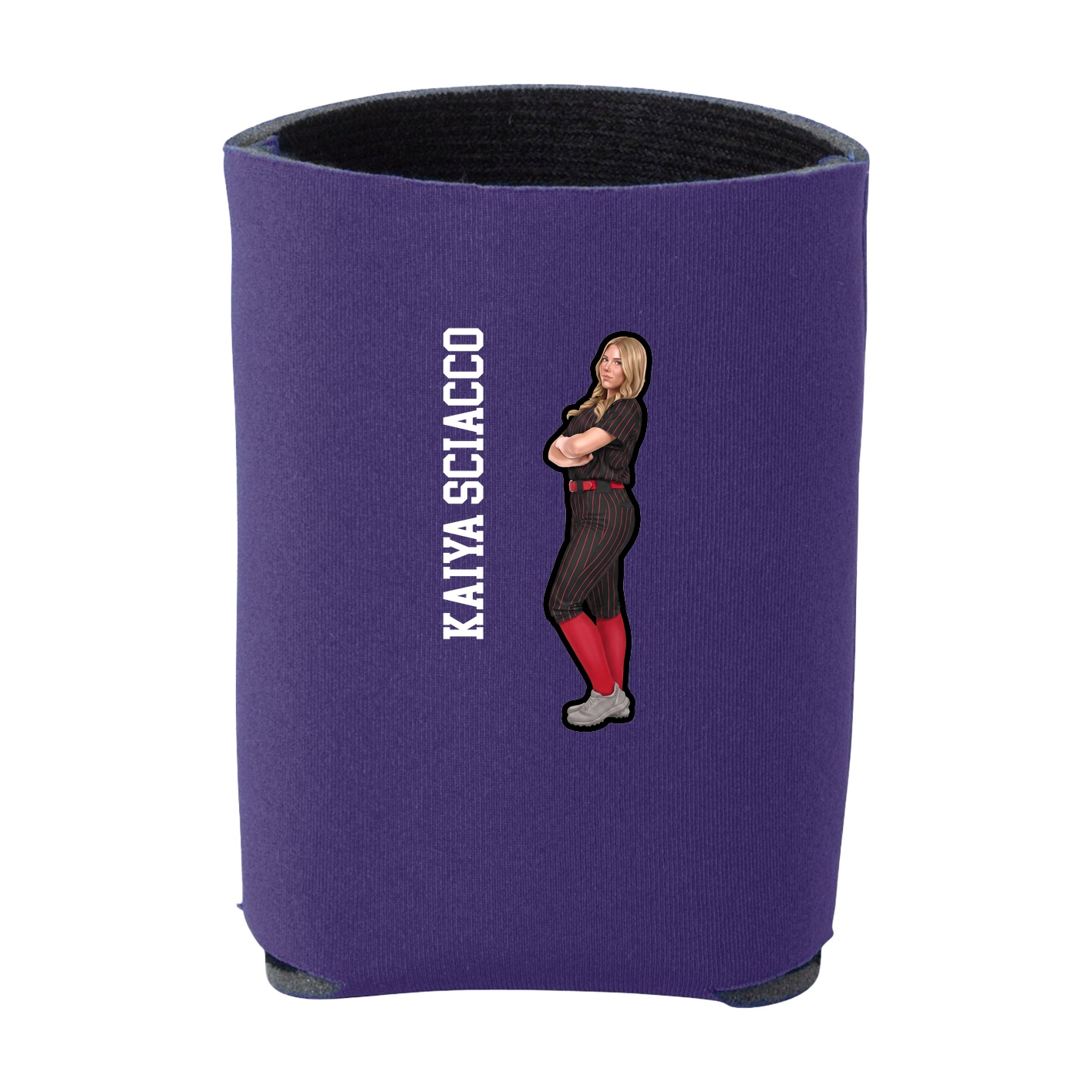 Can Holder — Name Vertical in Purple