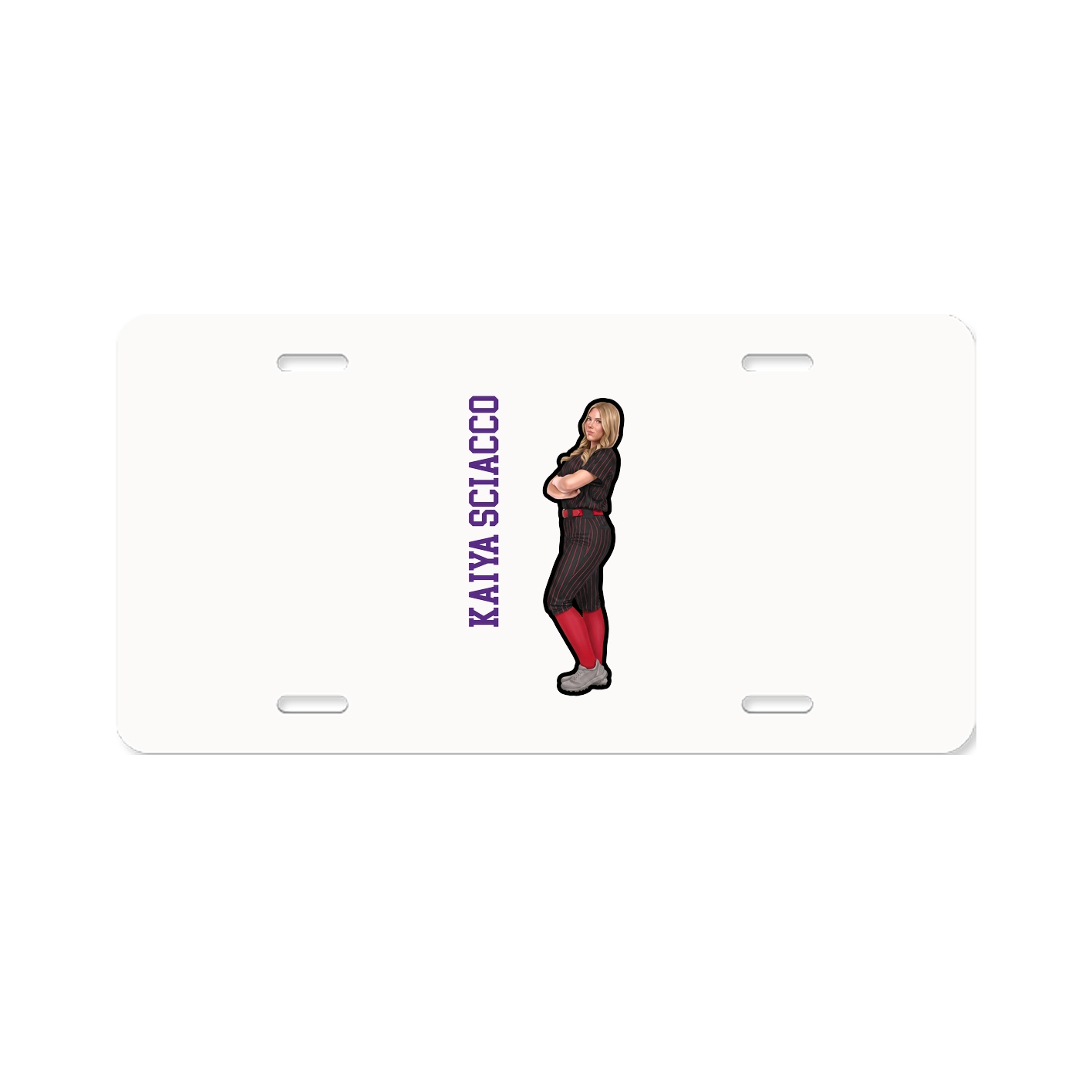 License Plate — Name Vertical in Classic