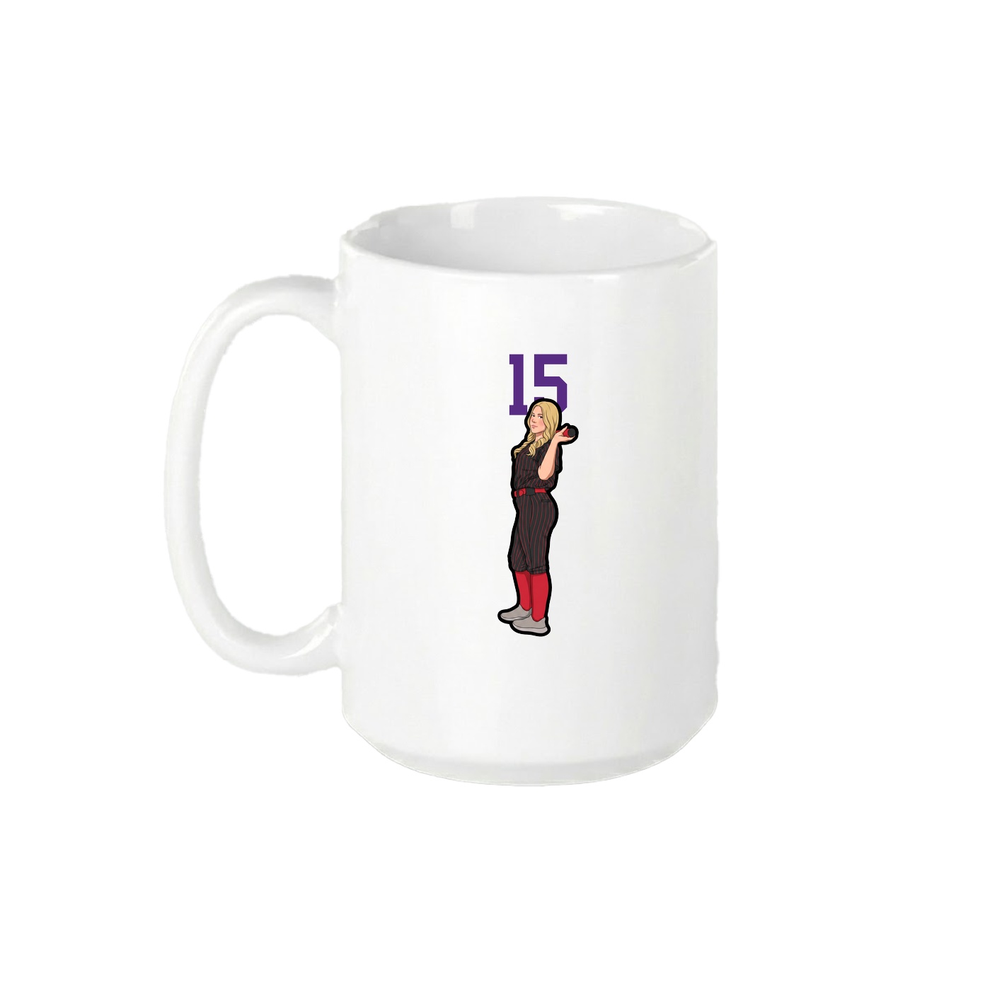 15oz Coffee Mug — Number Top in White
